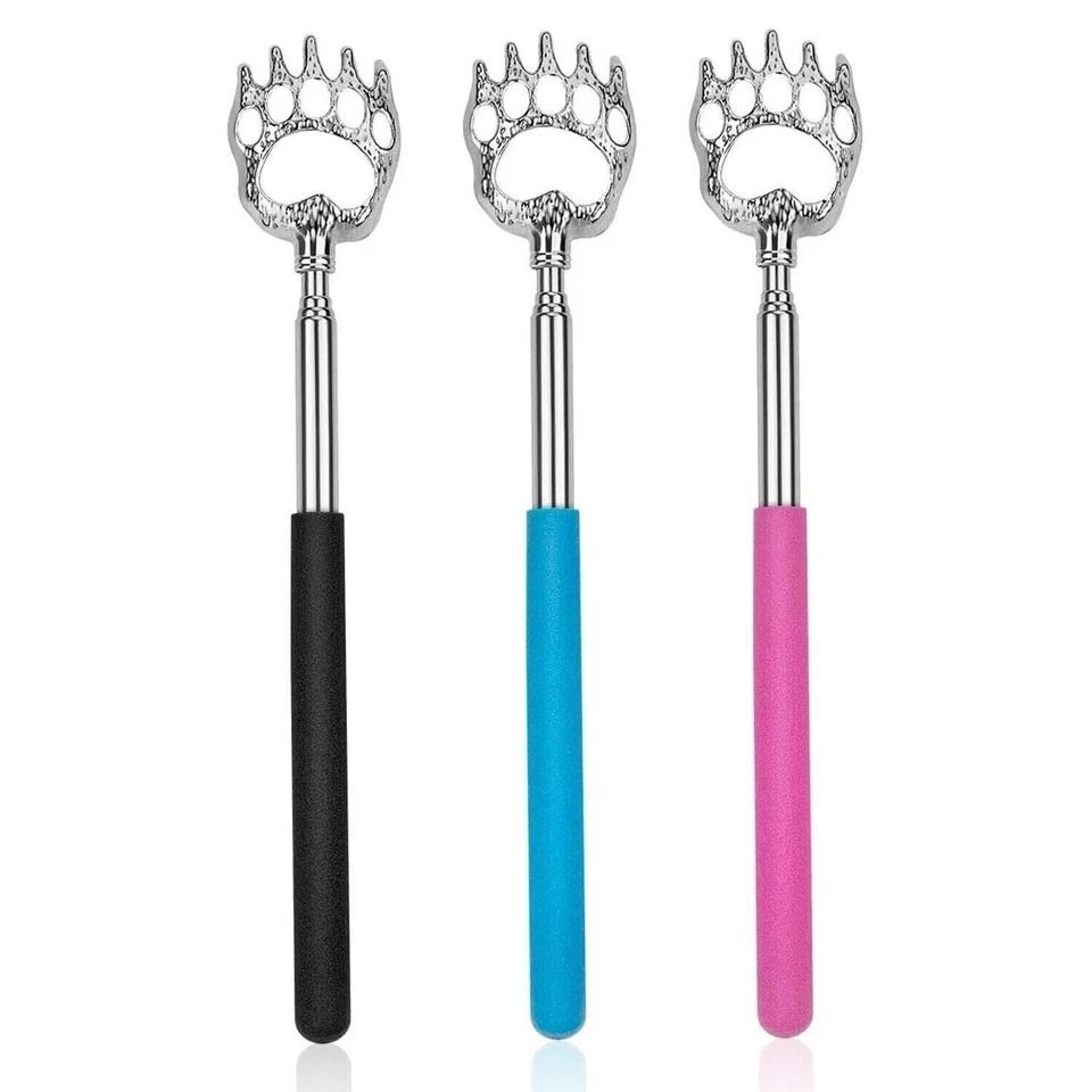 extendable back scratcher, bear claw telescopic metal, adjustable length, perfect back massager gift for father's day