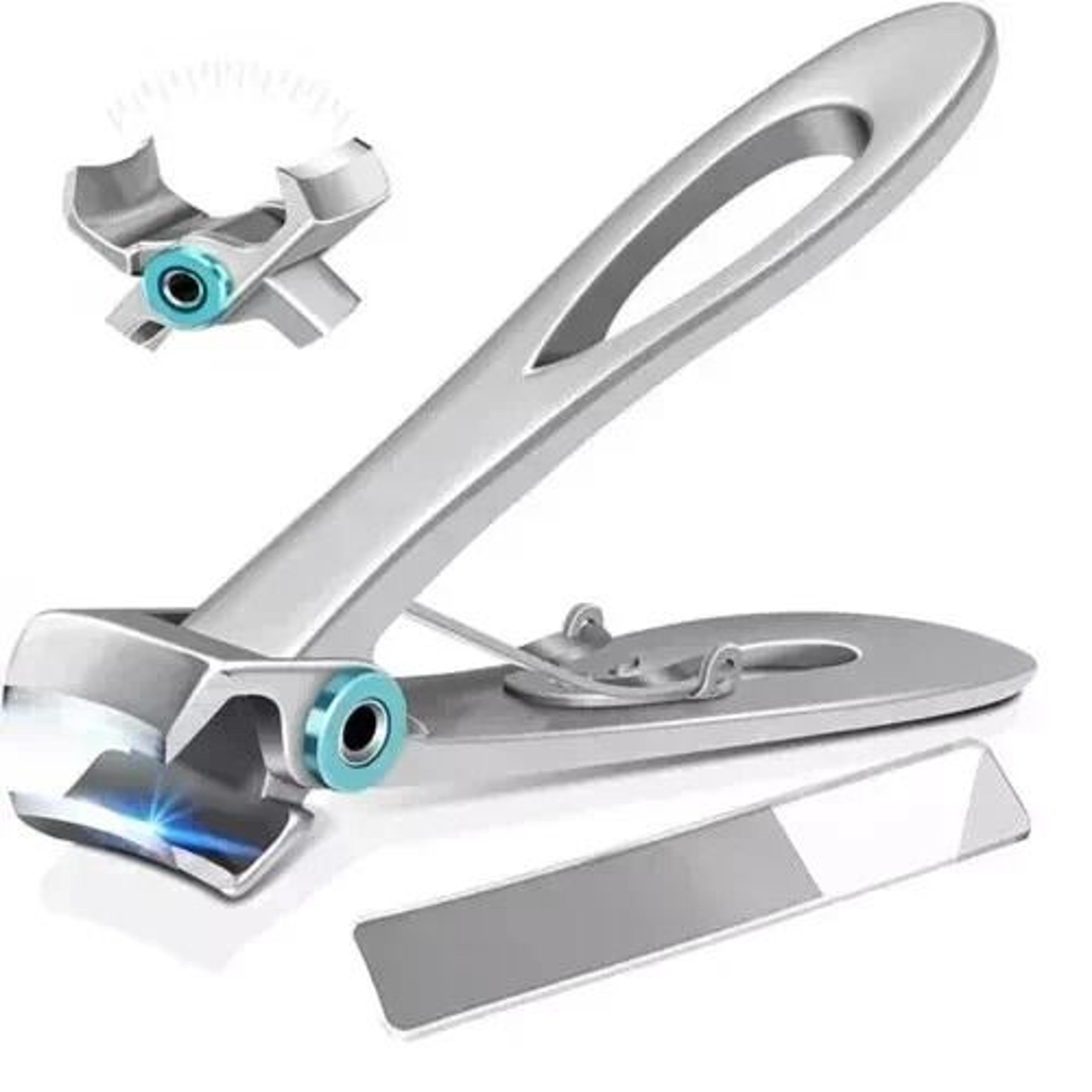 heavy duty stainless professional toe nail clippers set, extra large for thick nails, ideal for men, women, seniors
