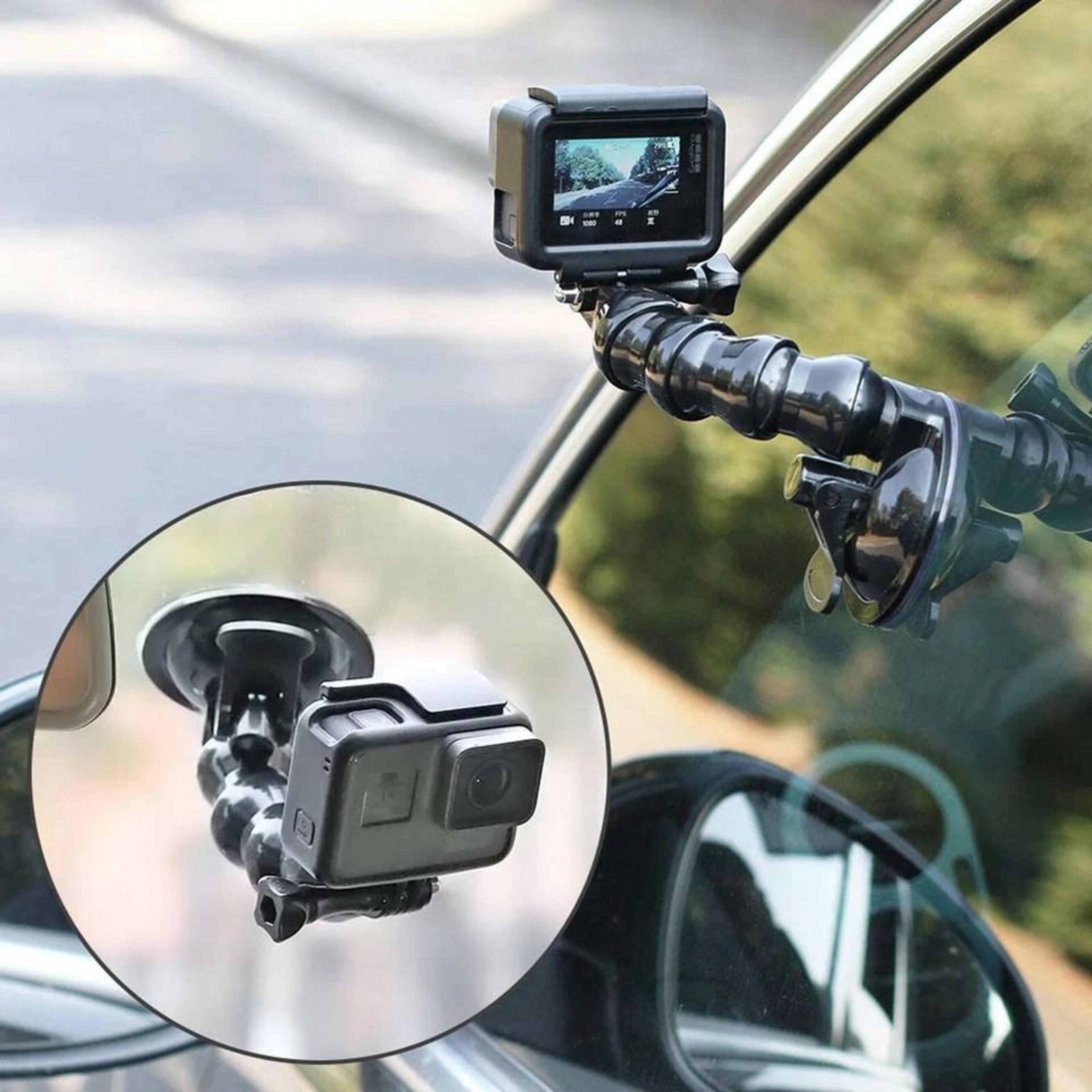 suction cup car holder mount, windshield camera stand for smartphones, nikon dslr