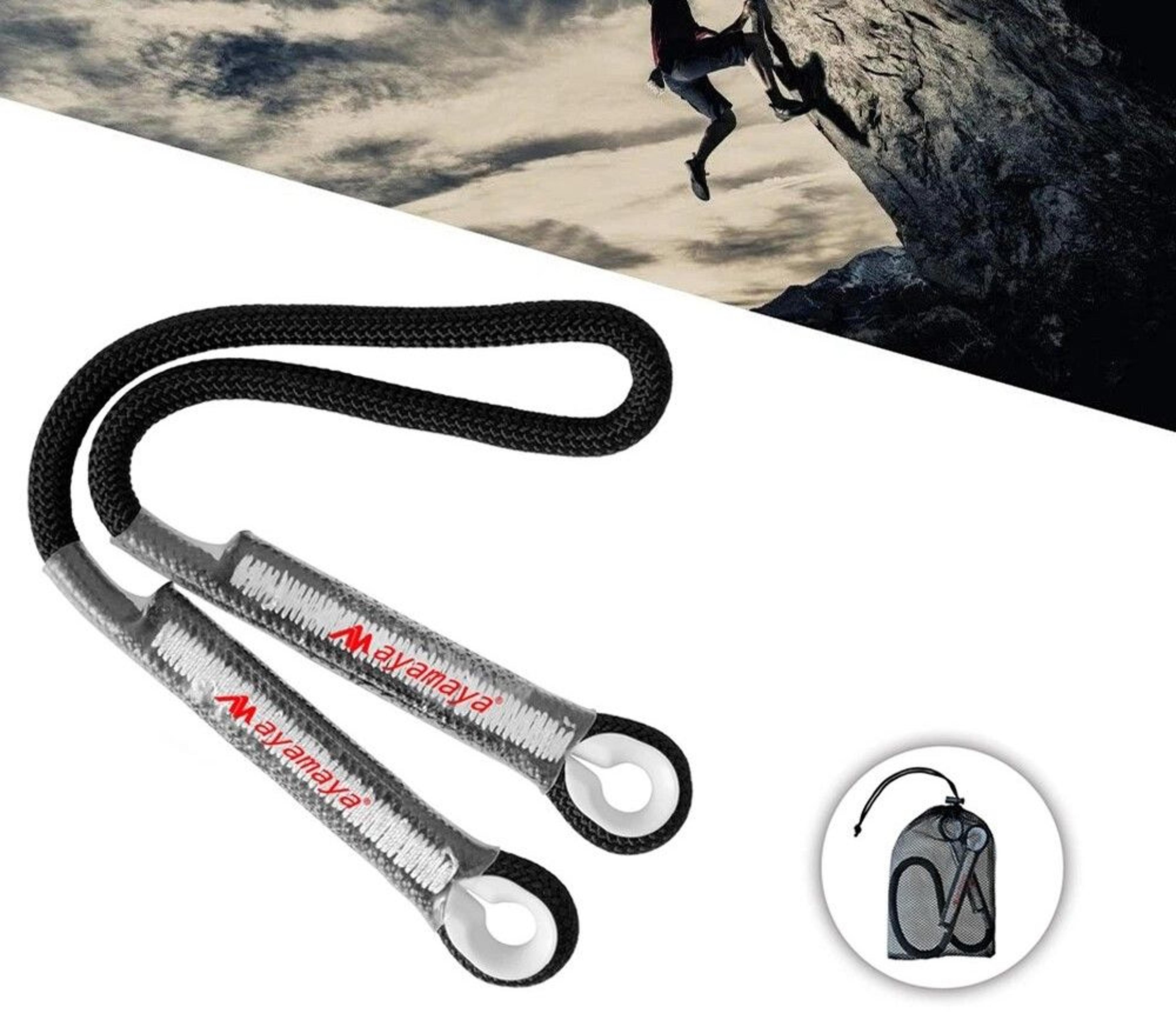 high strength prusik cord, pre-sewn loop for climbing, arborist rope, mountaineering, strength for rescue