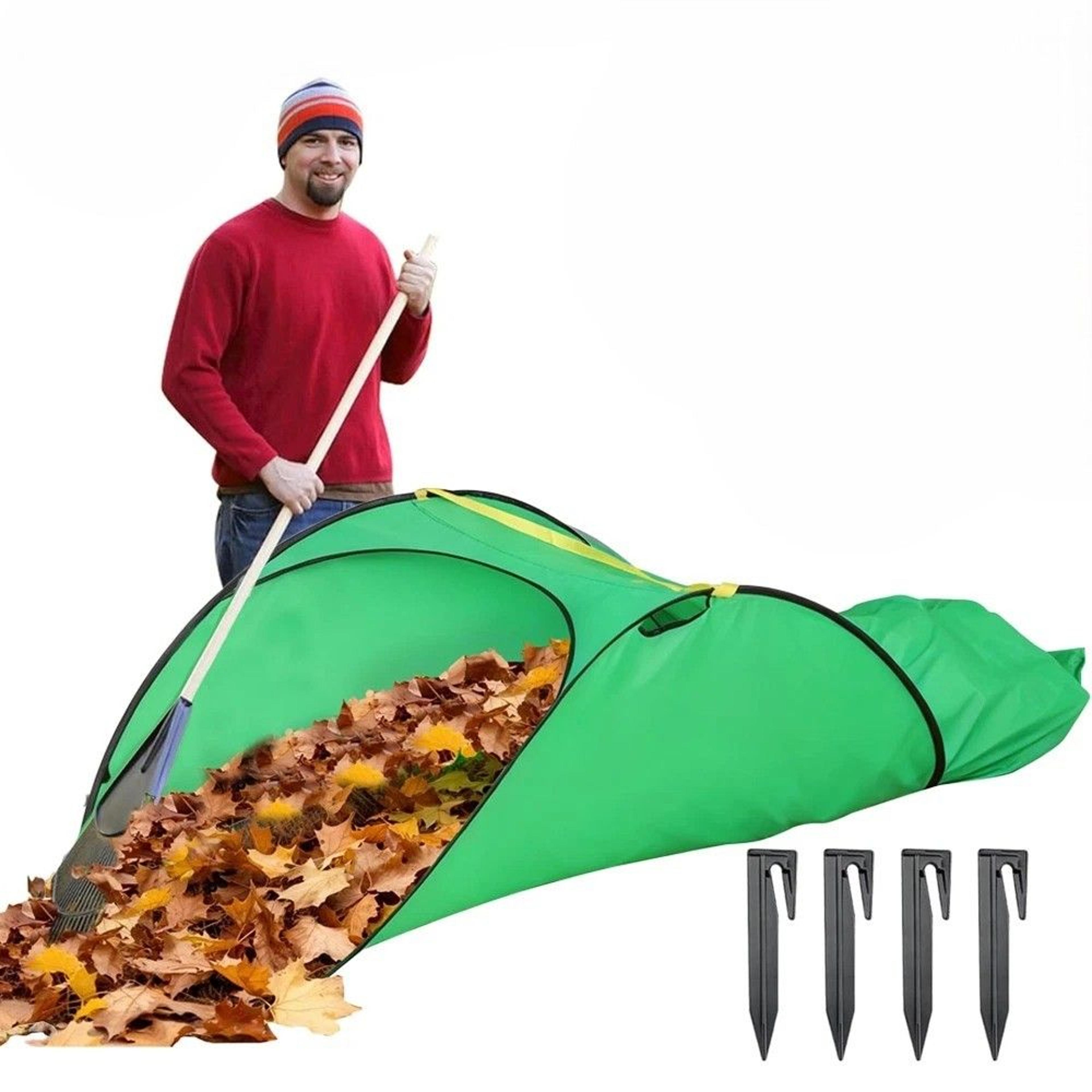 reusable foldable gallon pop up leaf bag, collapsible leaves collector for yard lawn trash, large capacity