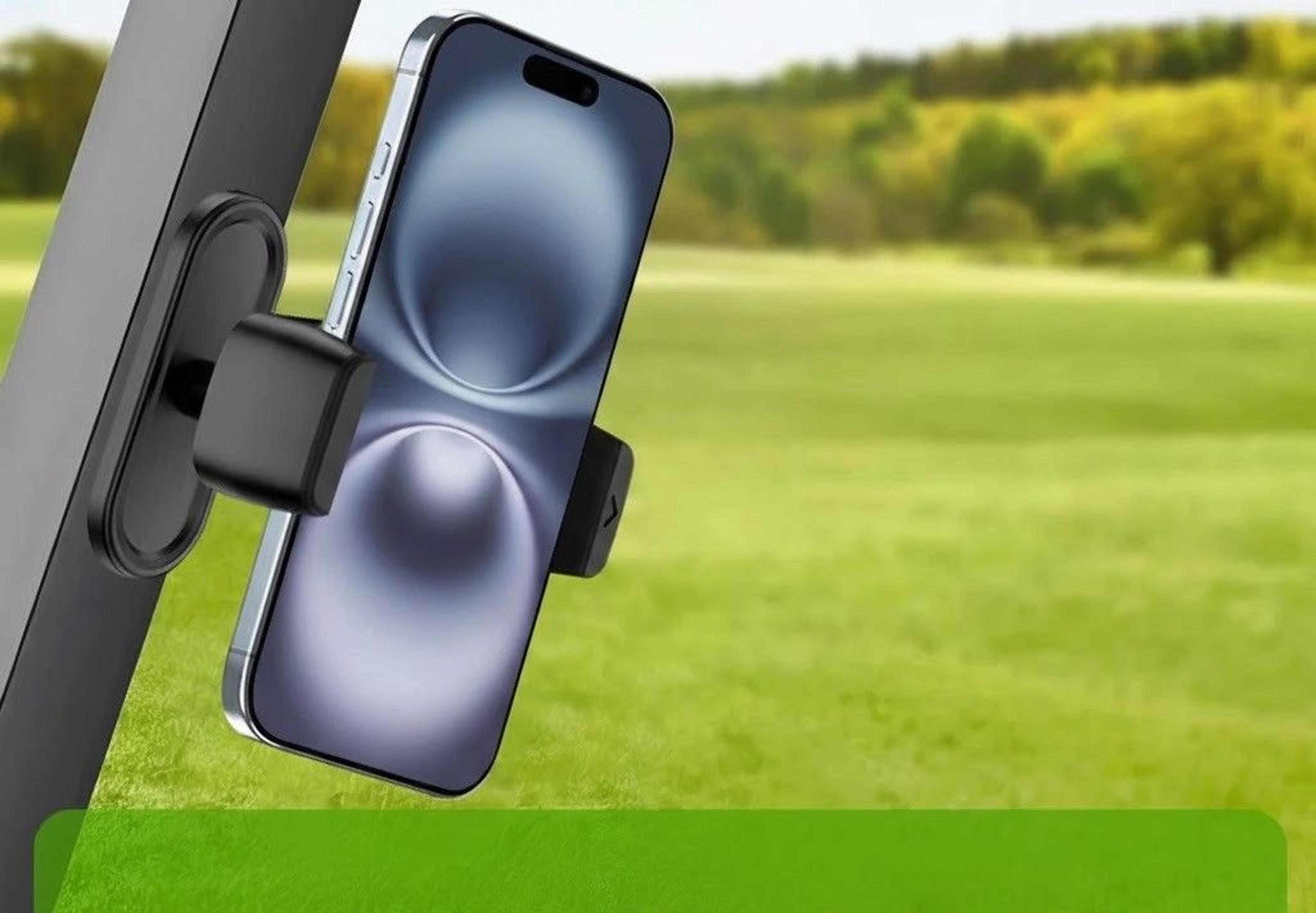 universal magnetic golf cart phone mount, rotatable cellphone holder