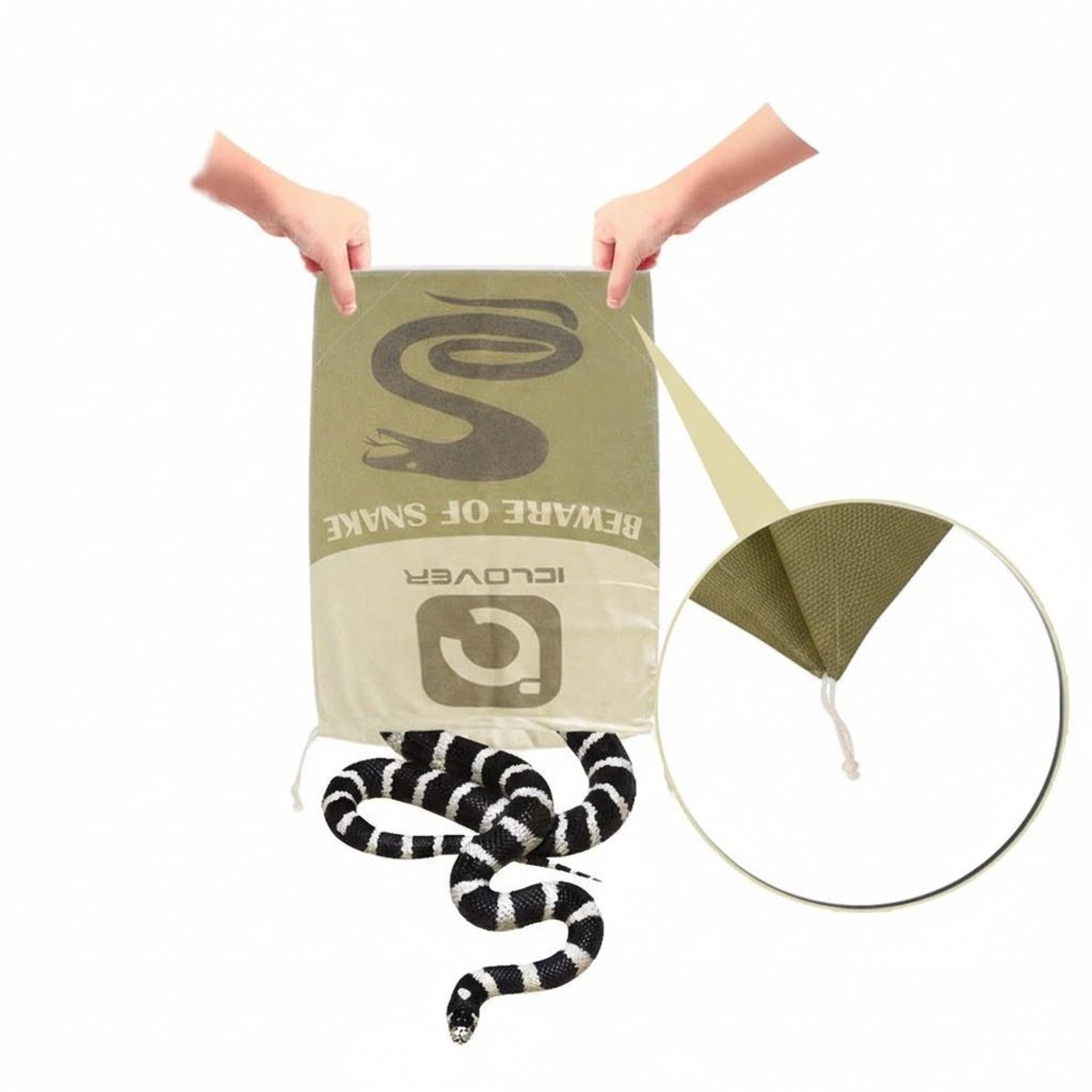 durable large size safe snake bag, drawstring reptile herp pouch, breathable hunting sack for snake handling