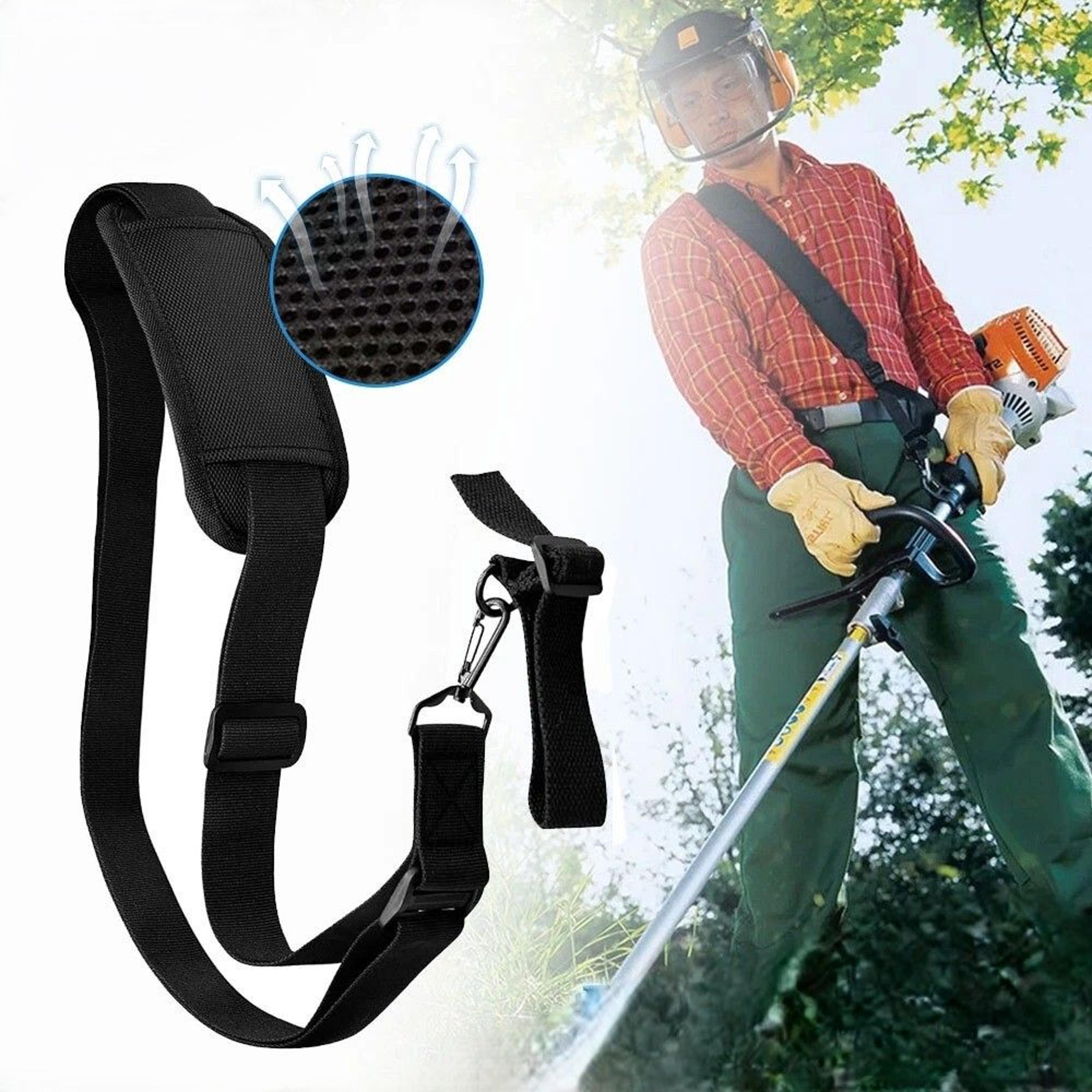 adjustable weed eater strap, trimmer shoulder harness for ego, greenworks, stihl, milwaukee, makita, craftsman tools