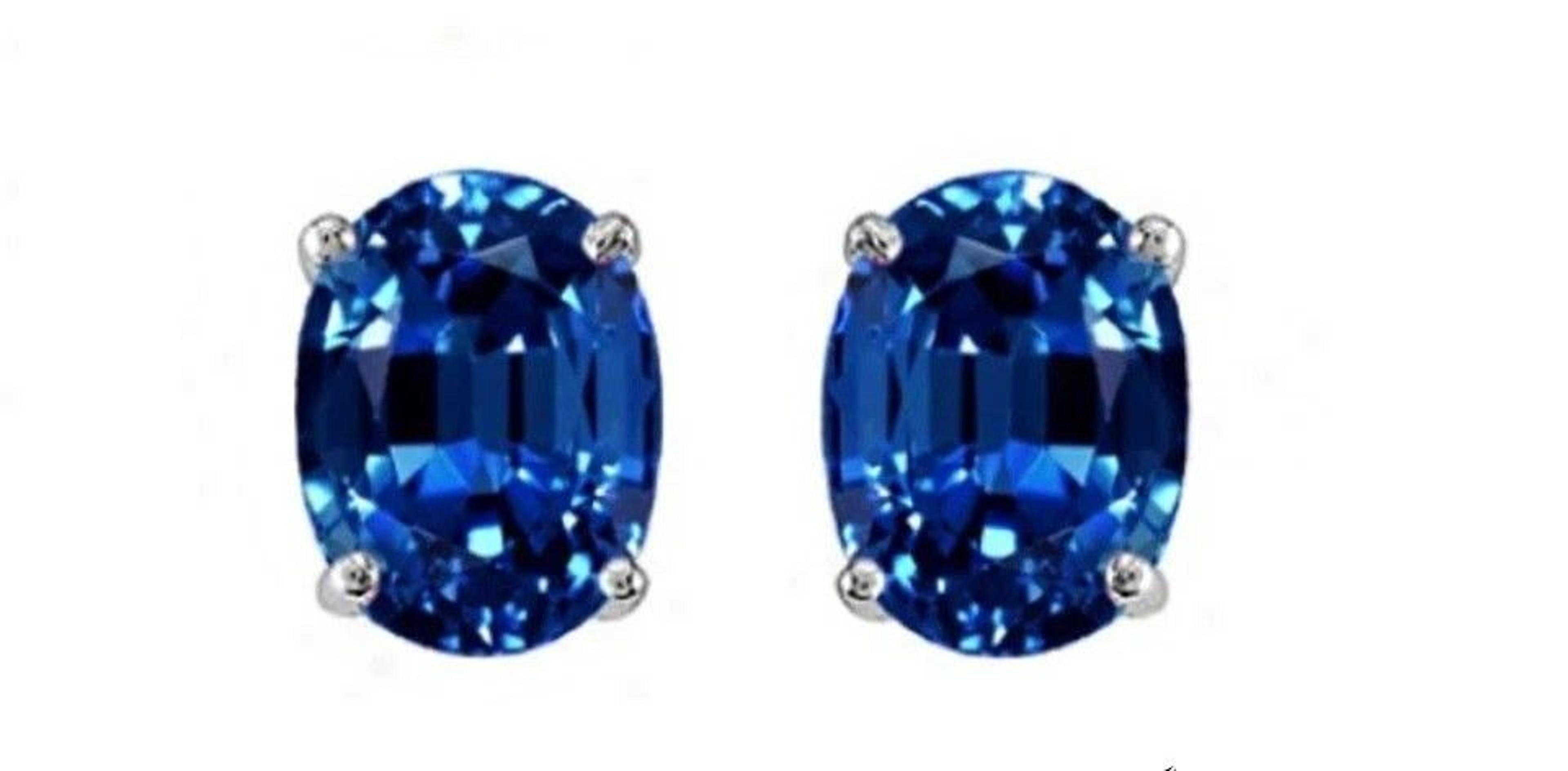 sterling silver cz stud earrings, sapphire oval cut, clear 6mm, round & square