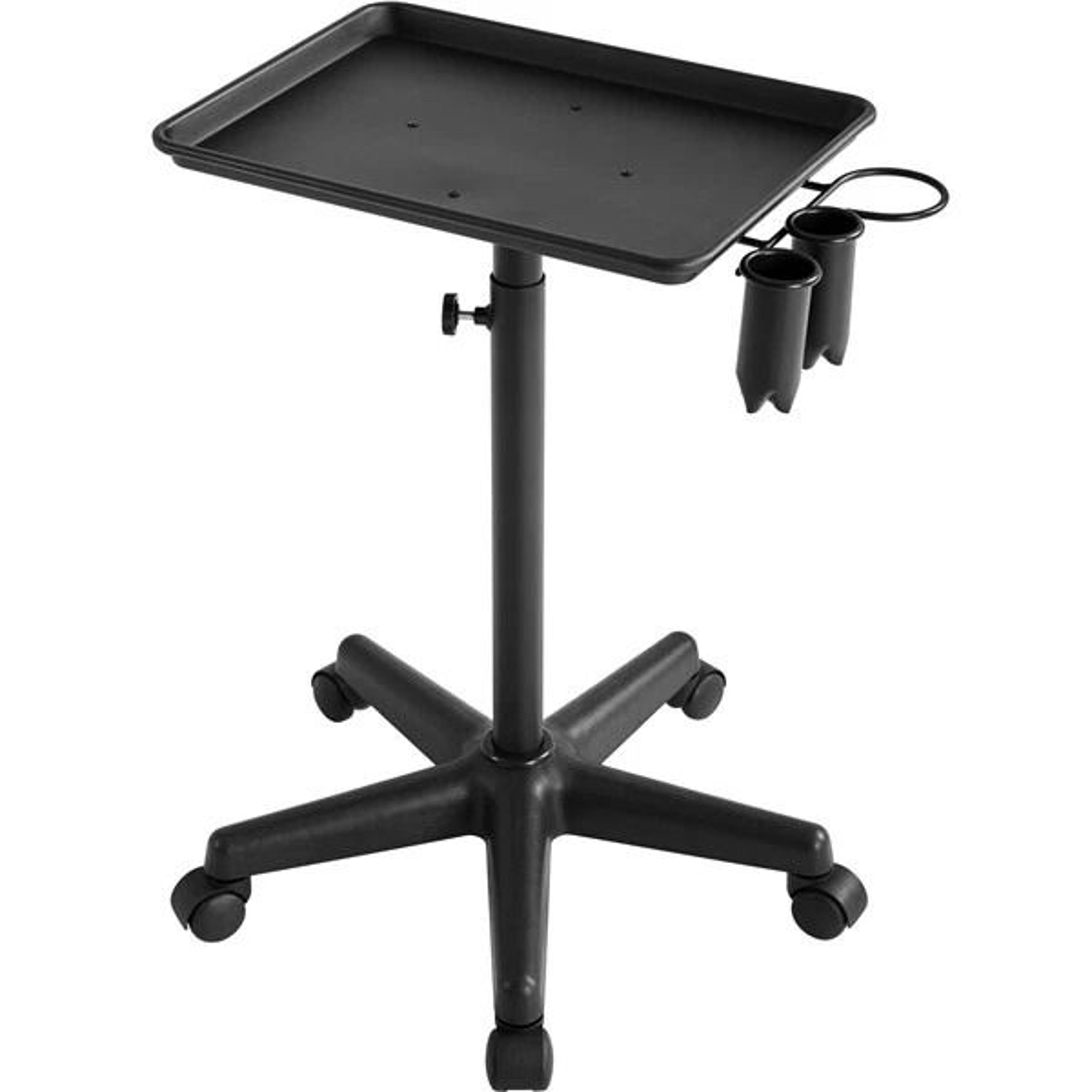 aluminum rolling adjustable salon tray trolley cart, premium height adjustable, easy mobility for salons, studios