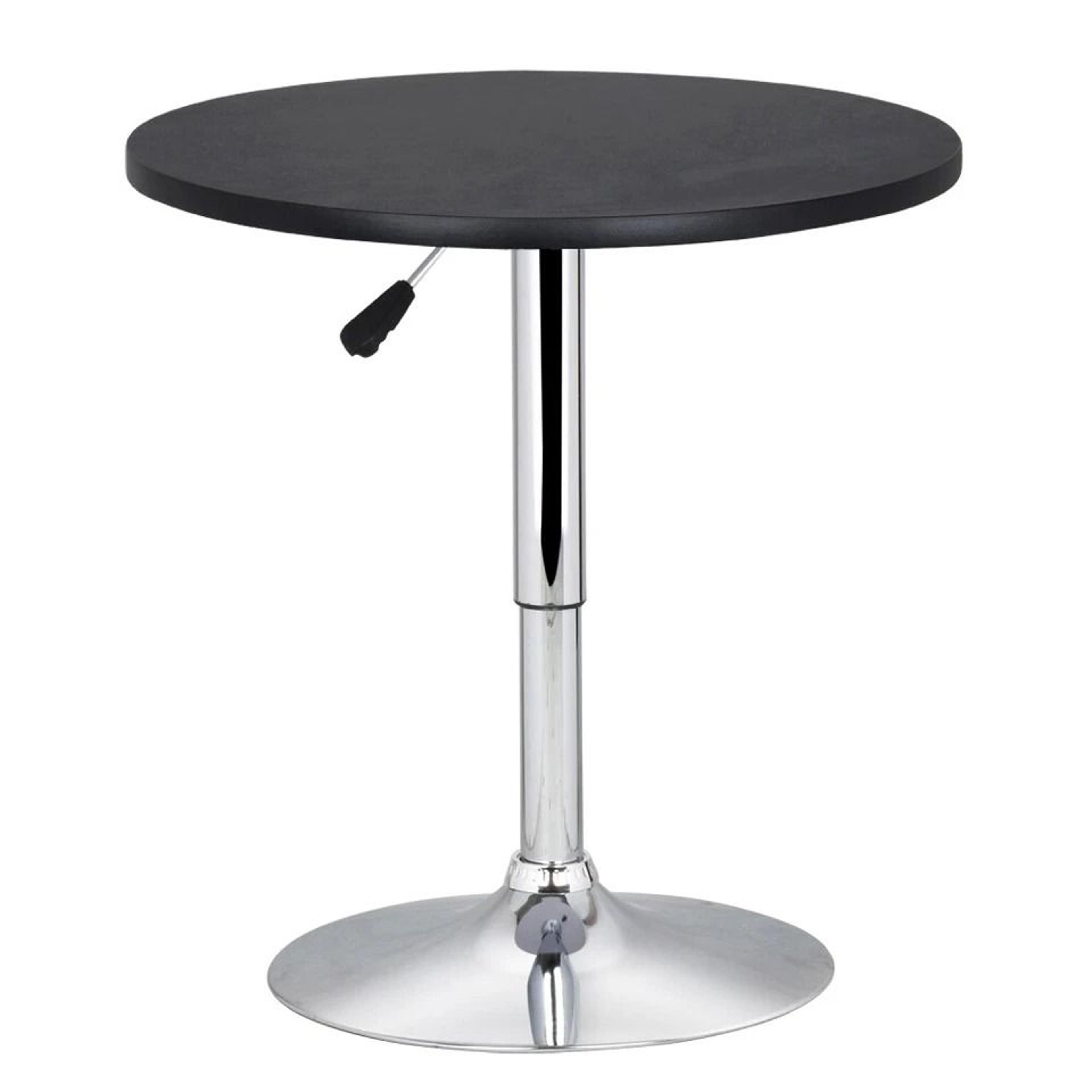 adjustable swivel bar table, modern round black counter height table for kitchen & dining