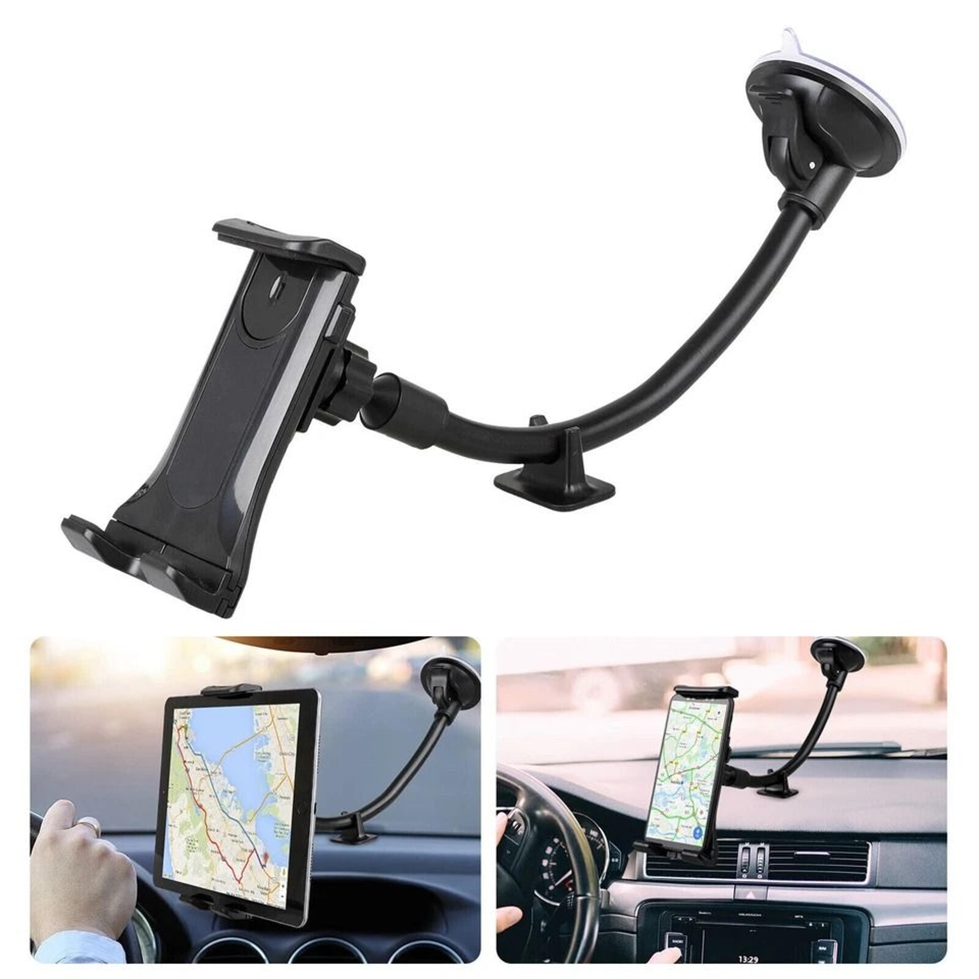 universal car windshield mount for tablets & smartphones adjustable, secure, and versatile