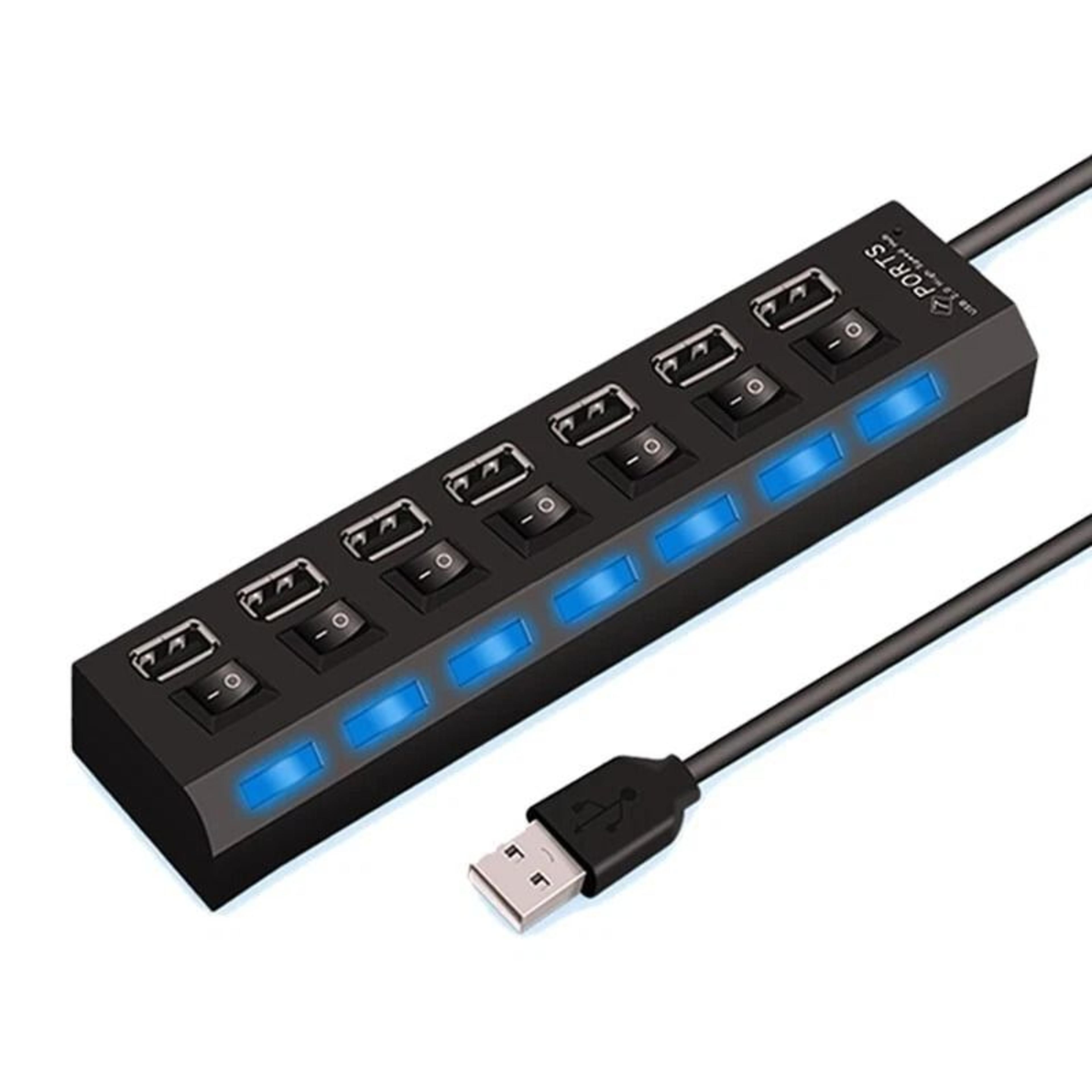 usb hub splitter adapter for pc, laptop, mac & desktop ports high-speed usb
