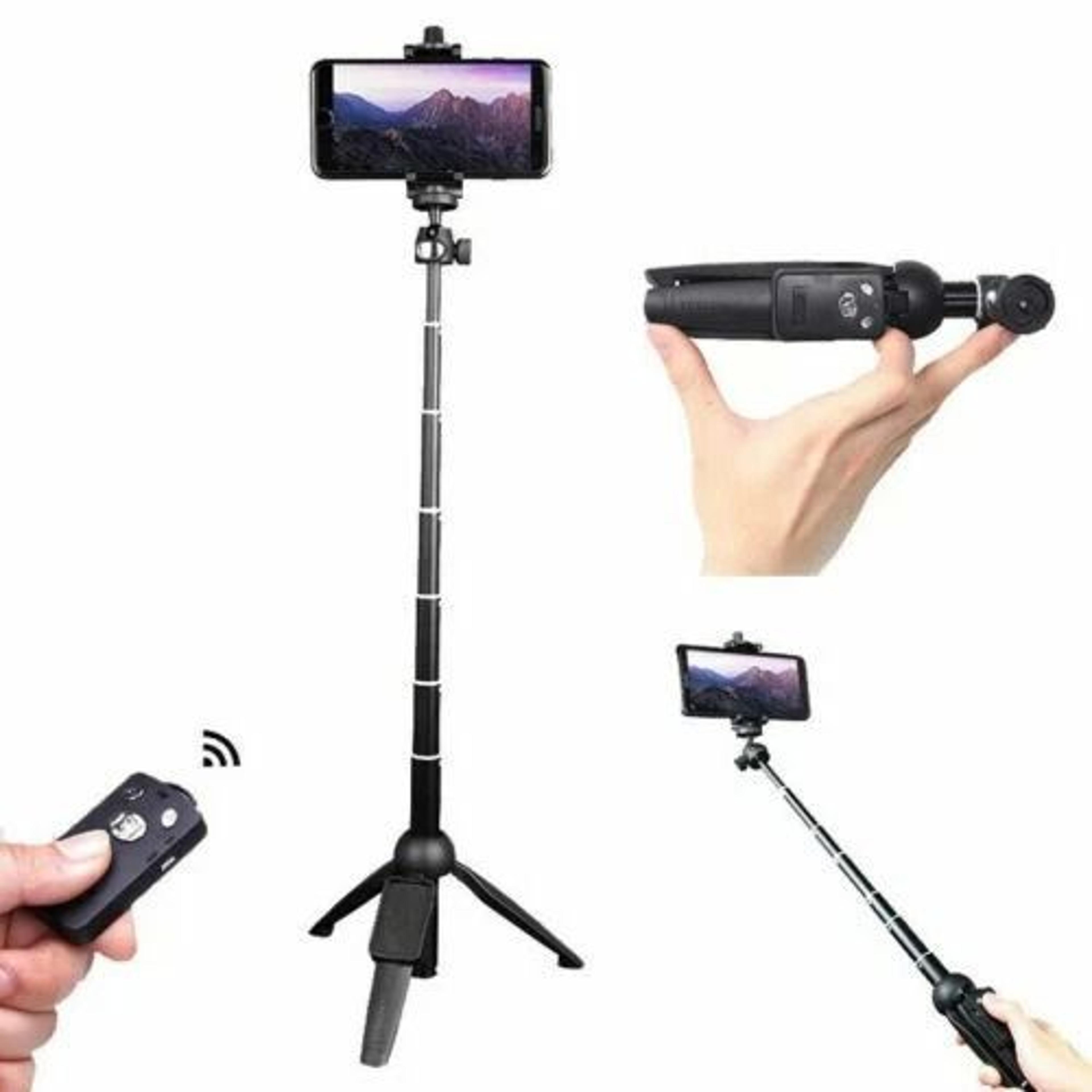 selfie stick tripod with bluetooth remote extendable for iphone & android
