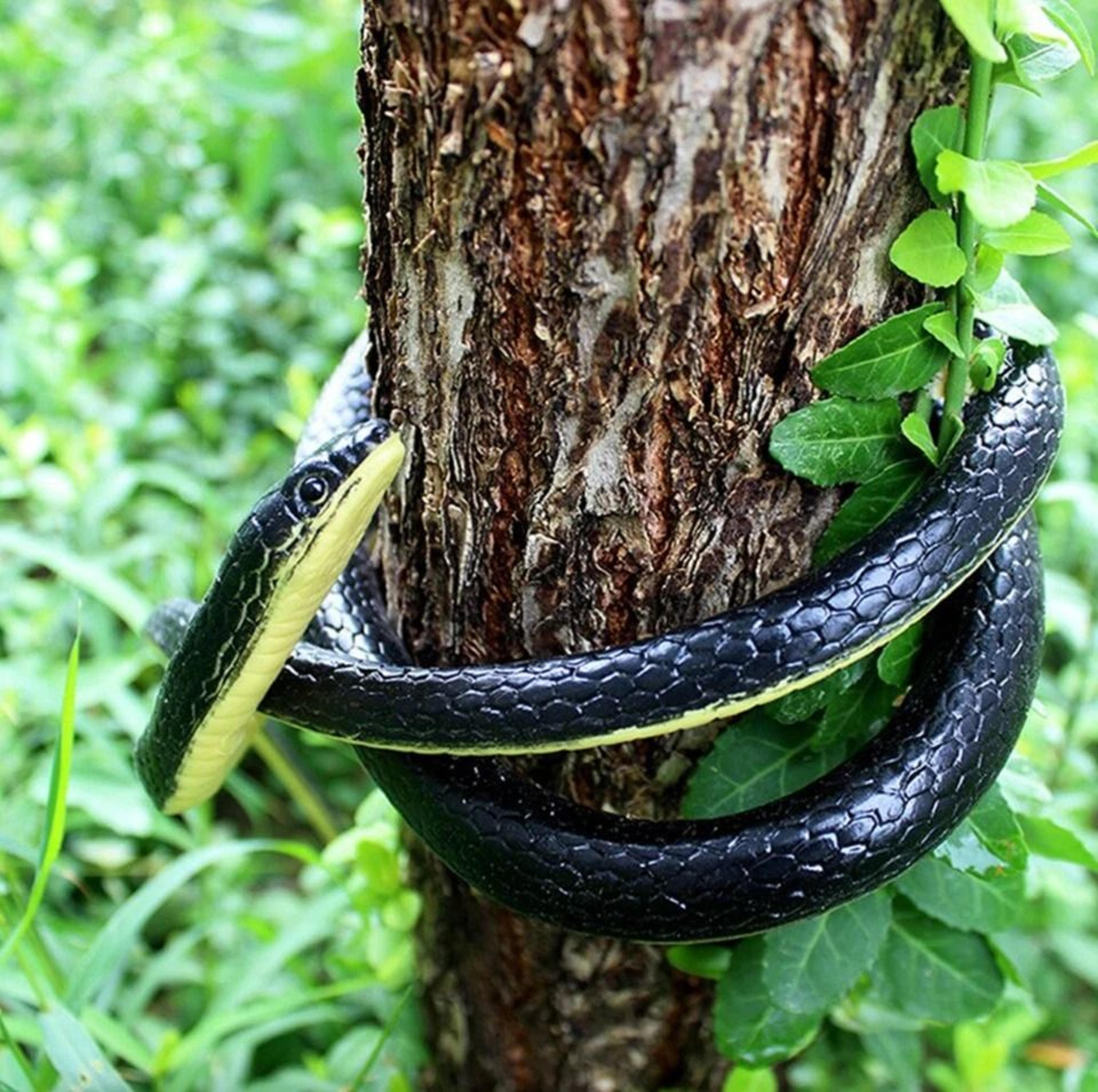 lifelike fake snake toy realistic rubber prank toy for garden, parties, and halloween fun