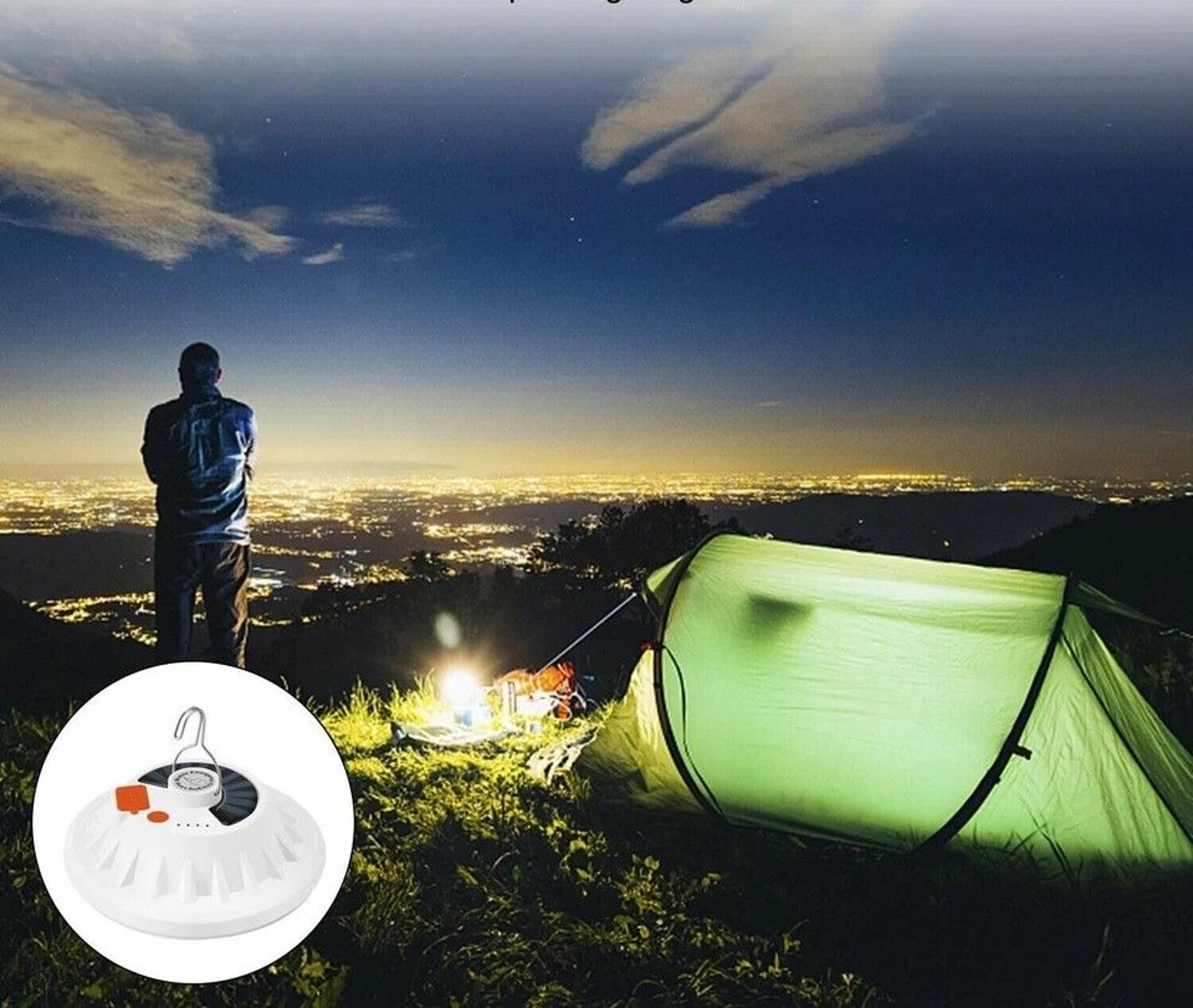 rechargeable led outdoor camping lantern with usb & solar charging