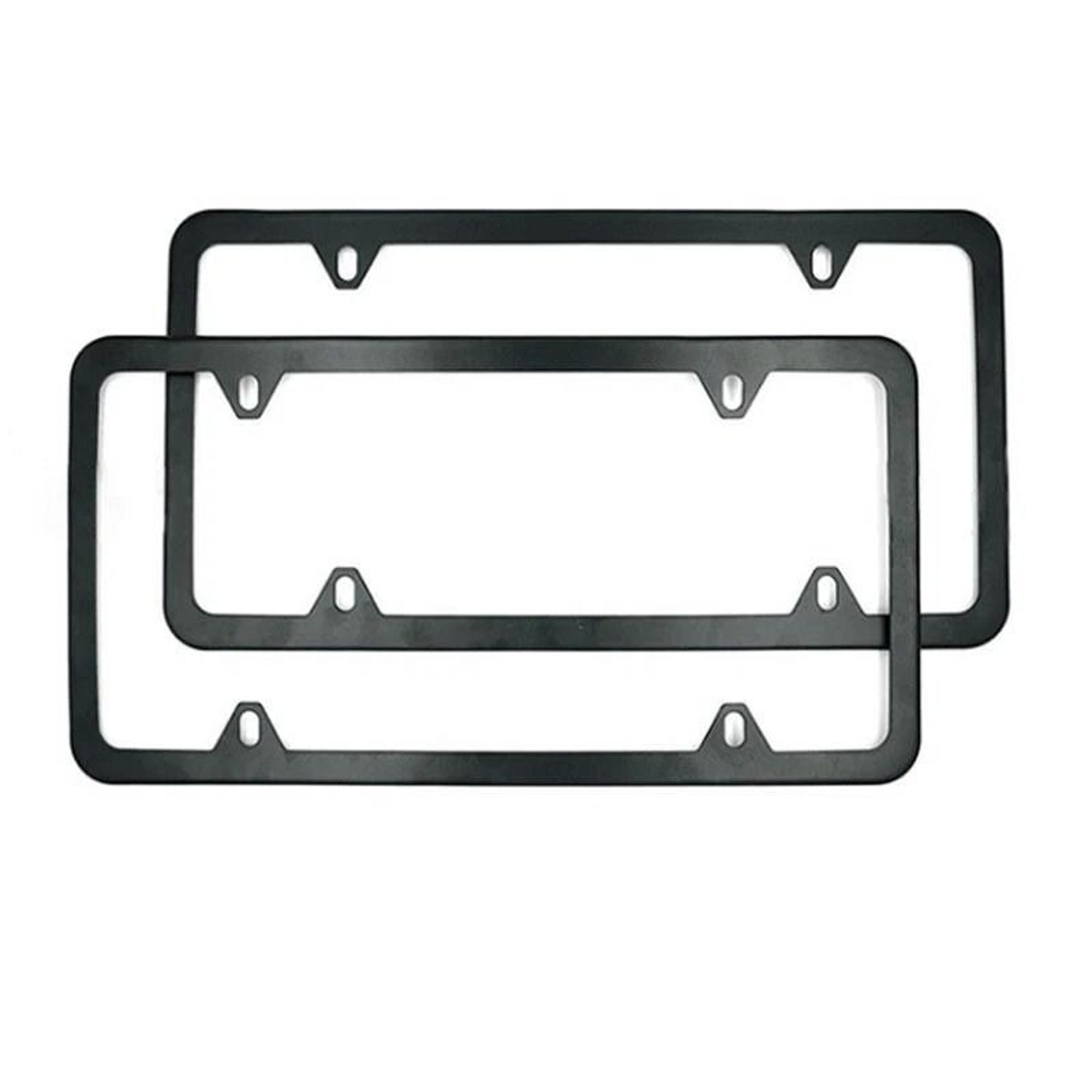 high-quality stainless steel license plate frame durable, rust-resistant, black metal tag cover