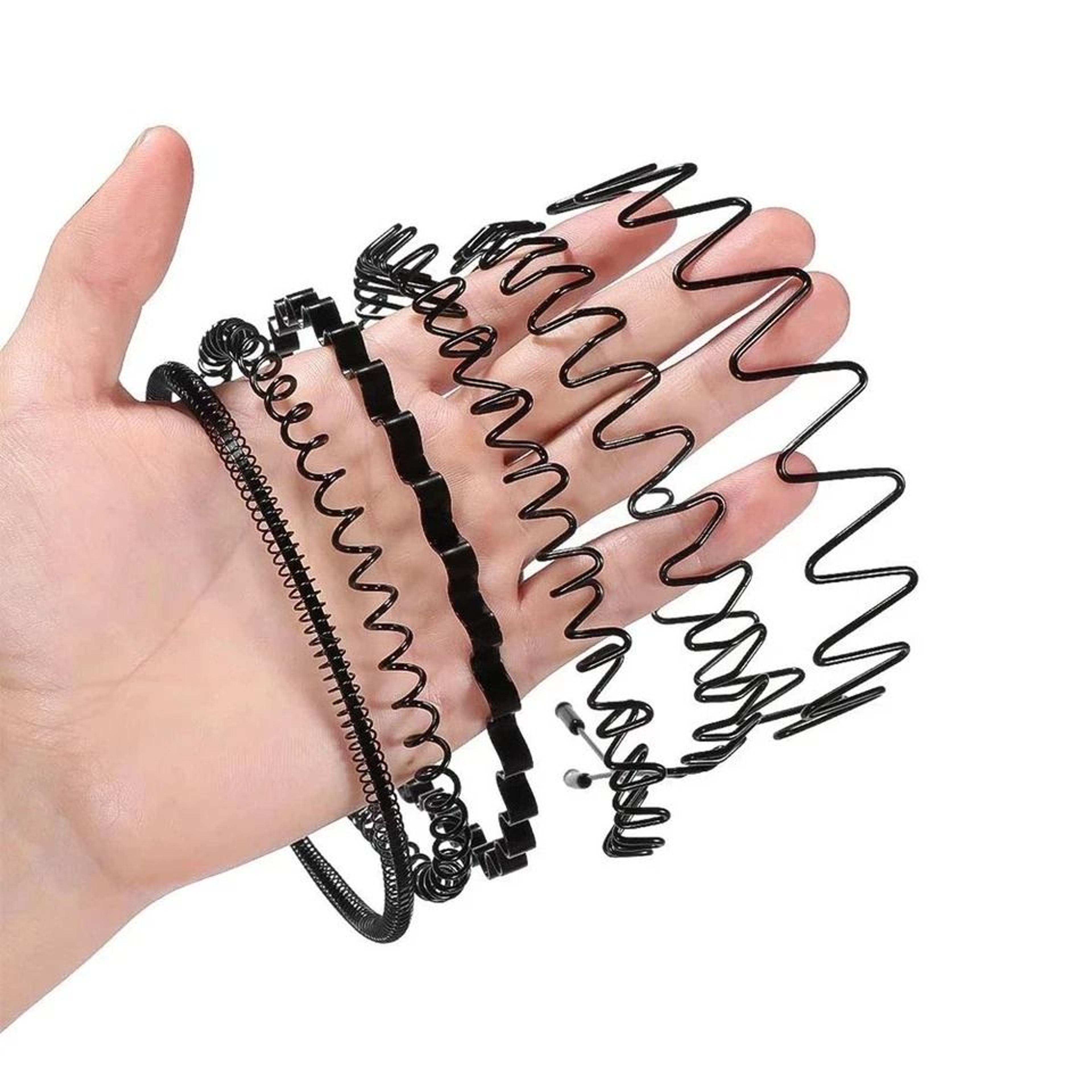 wave style metal hair headband comb for sports & casual wear