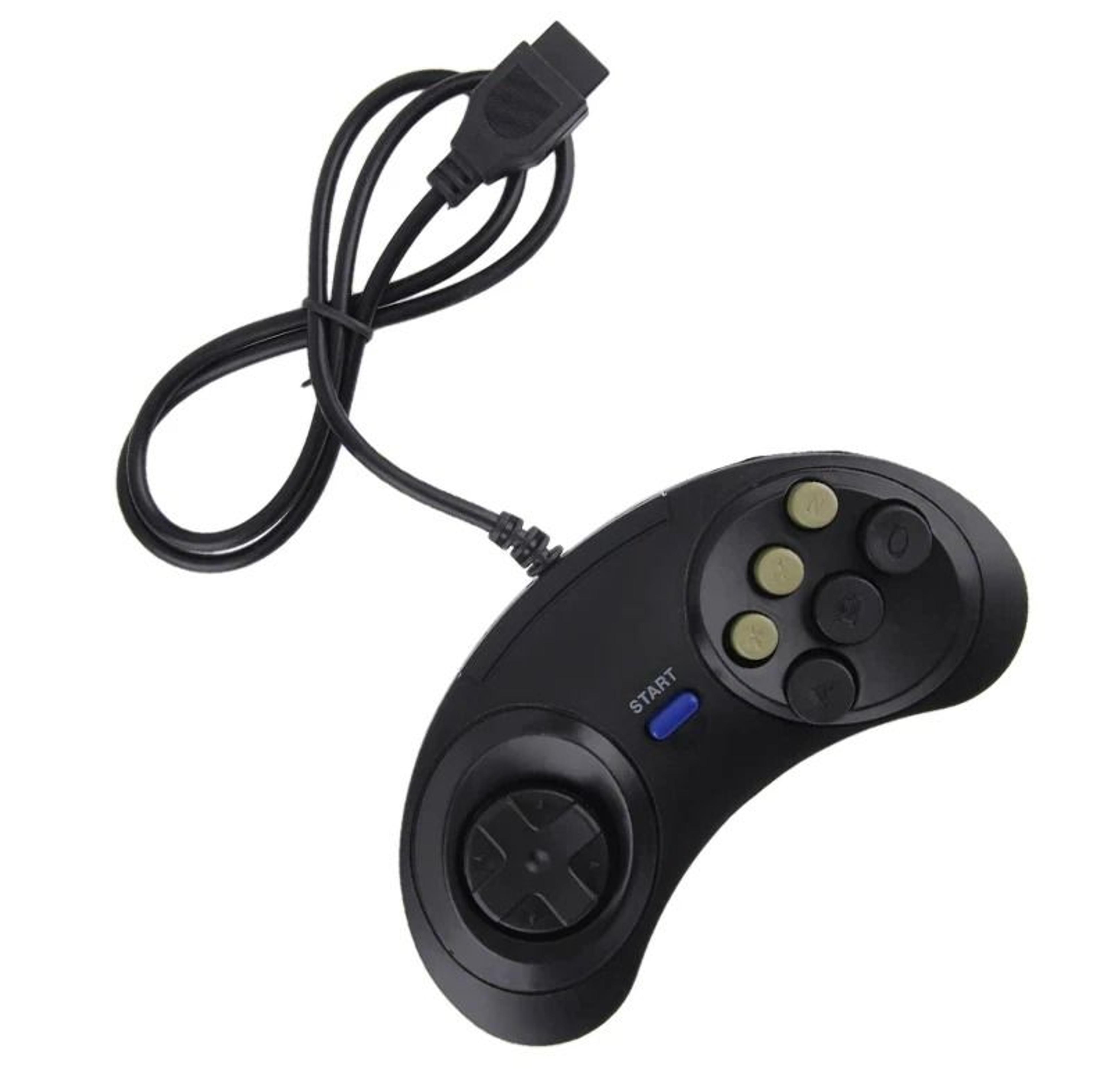 button game pad controllers for genesis classic retro black controllers