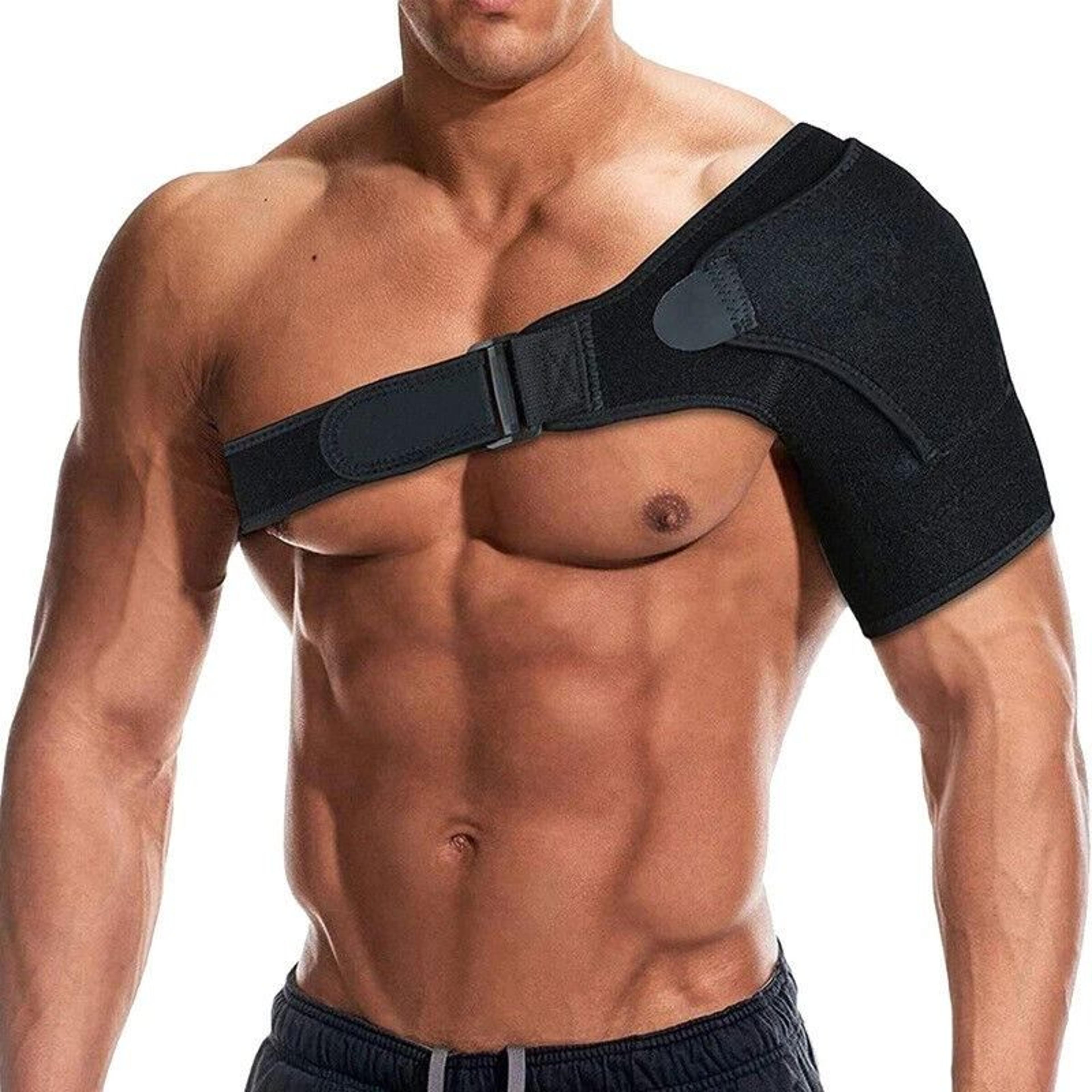 shoulder brace compression sleeve for torn rotator cuff & ac joint pain relief – adjustable support for fast recovery