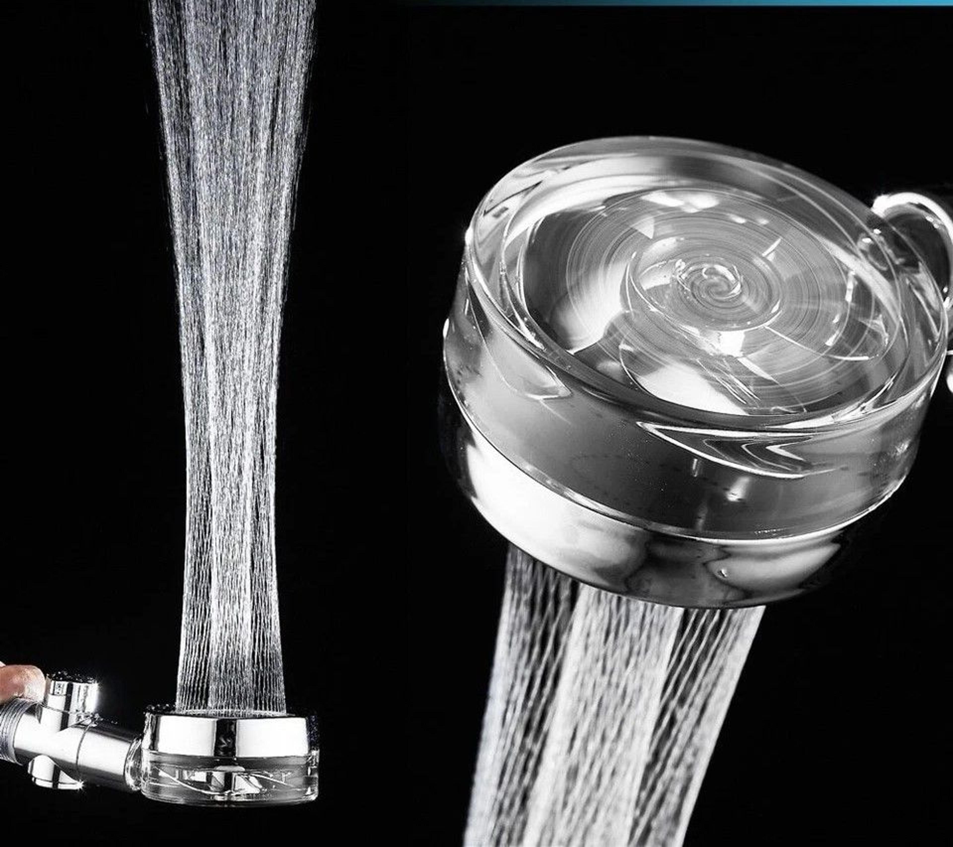 high-pressure adjustable turbine shower head for water saving & powerful spray