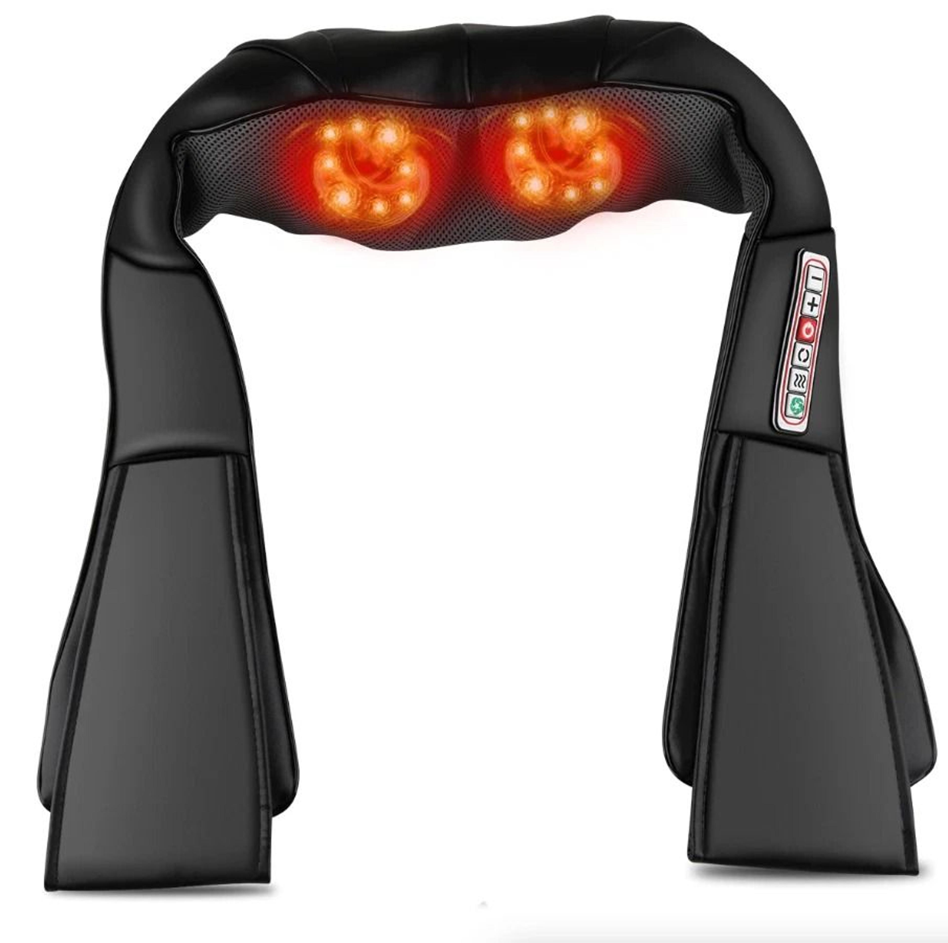 premium neck & back massager with heat for deep tissue relief