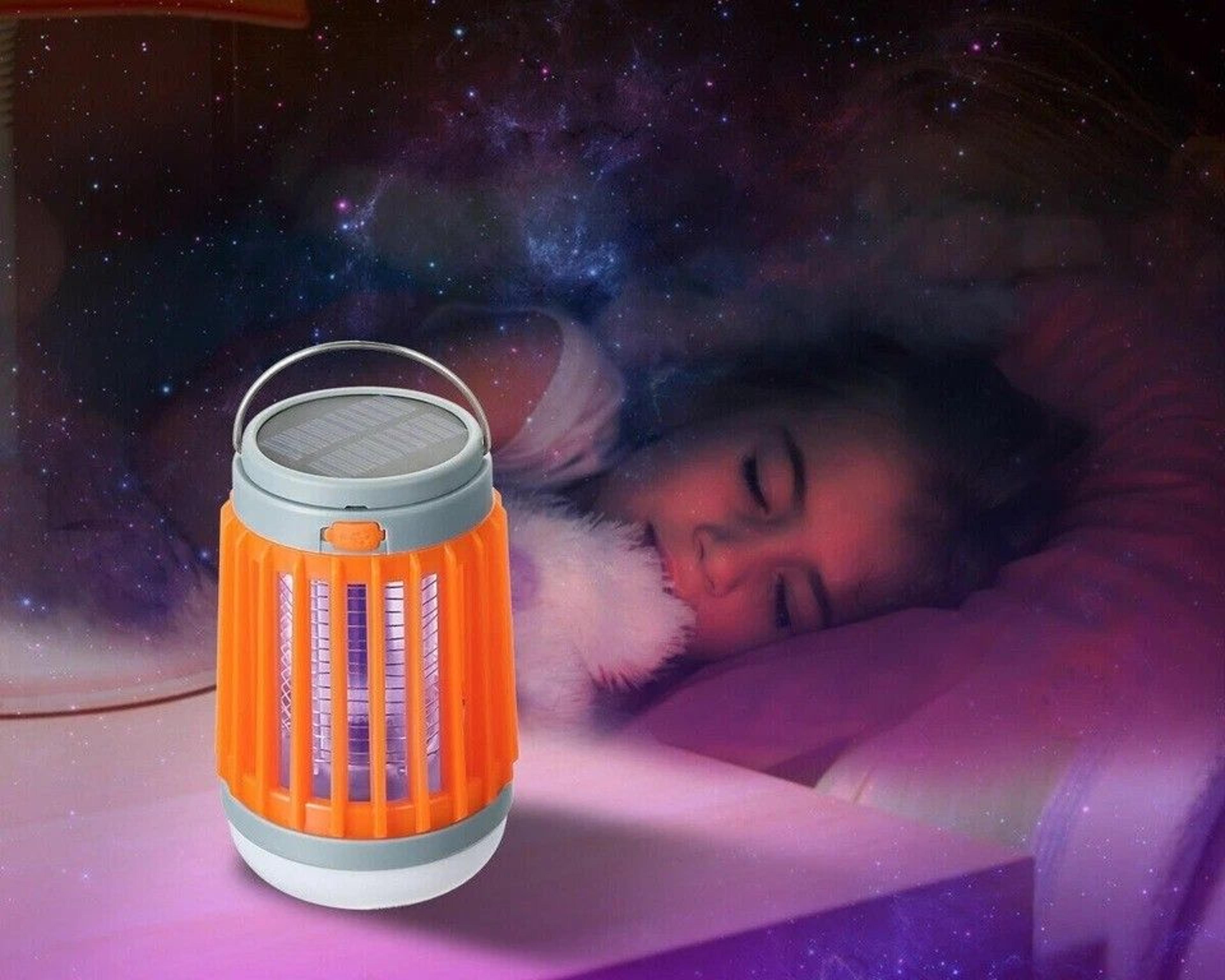solar usb mosquito killer light outdoor insect zapper & fly trap lamp