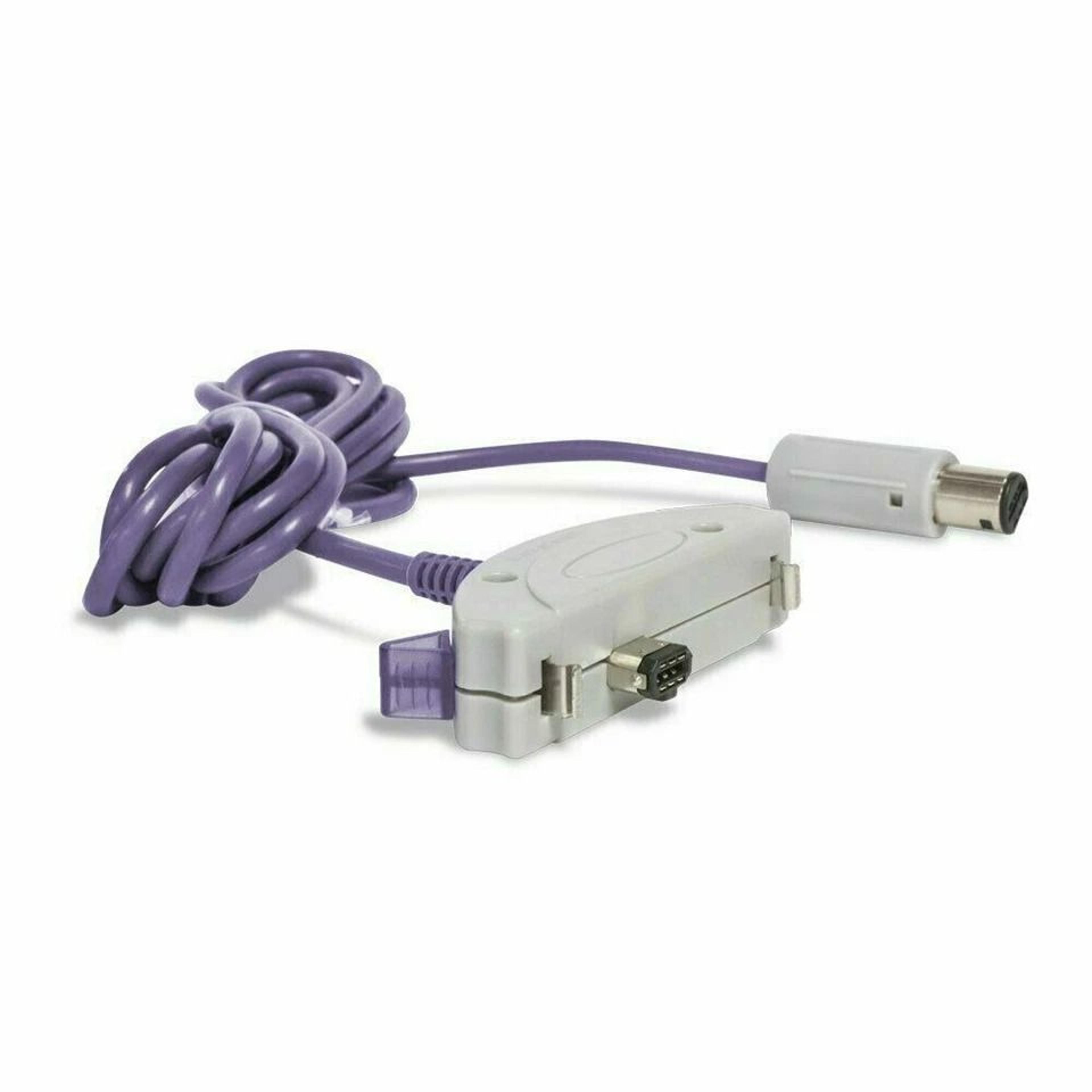 gameboy advance to gamecube link cable adapter purple connector for gba & gamecube