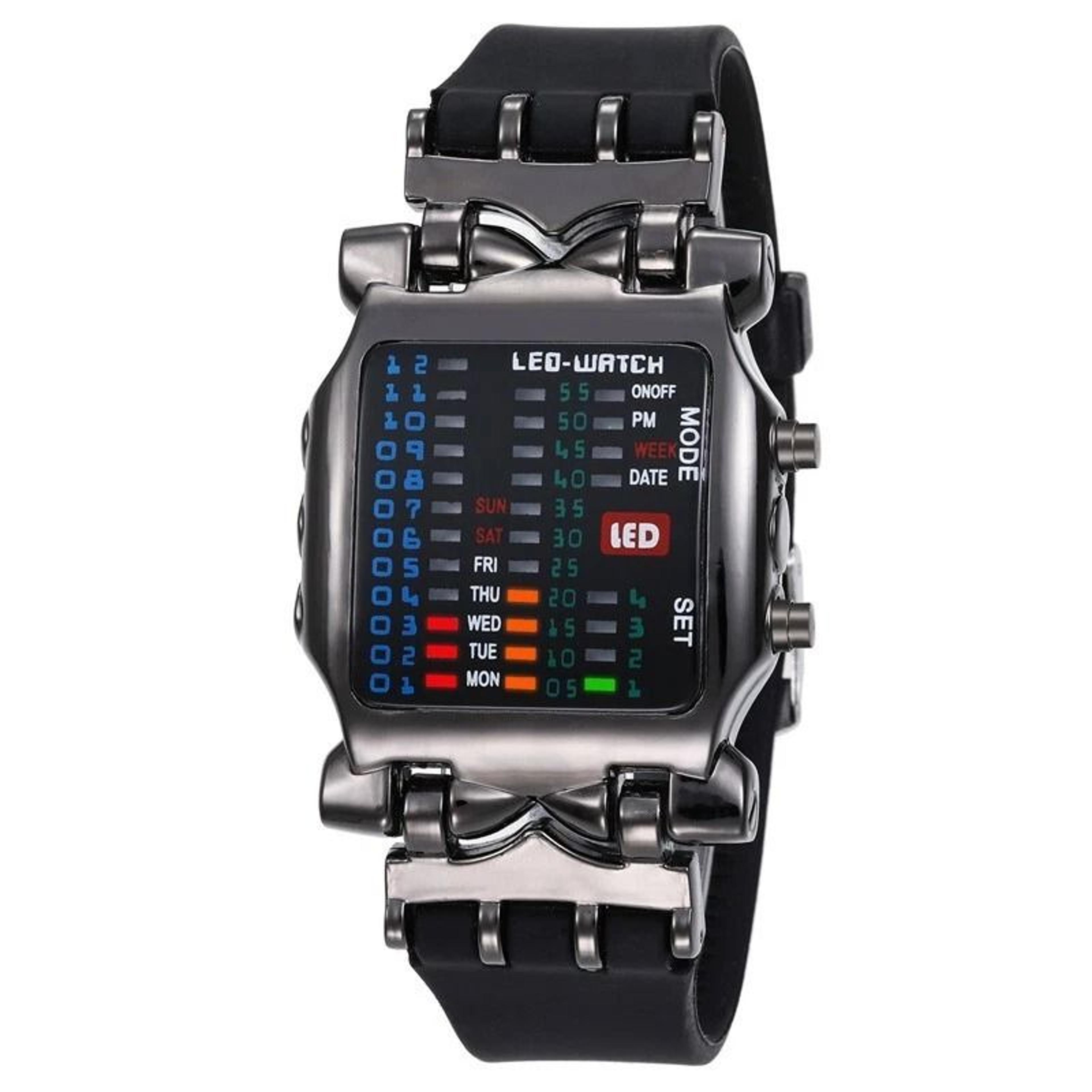 luxury men's led sports date digital quartz wristwatch waterproof bracelet watch