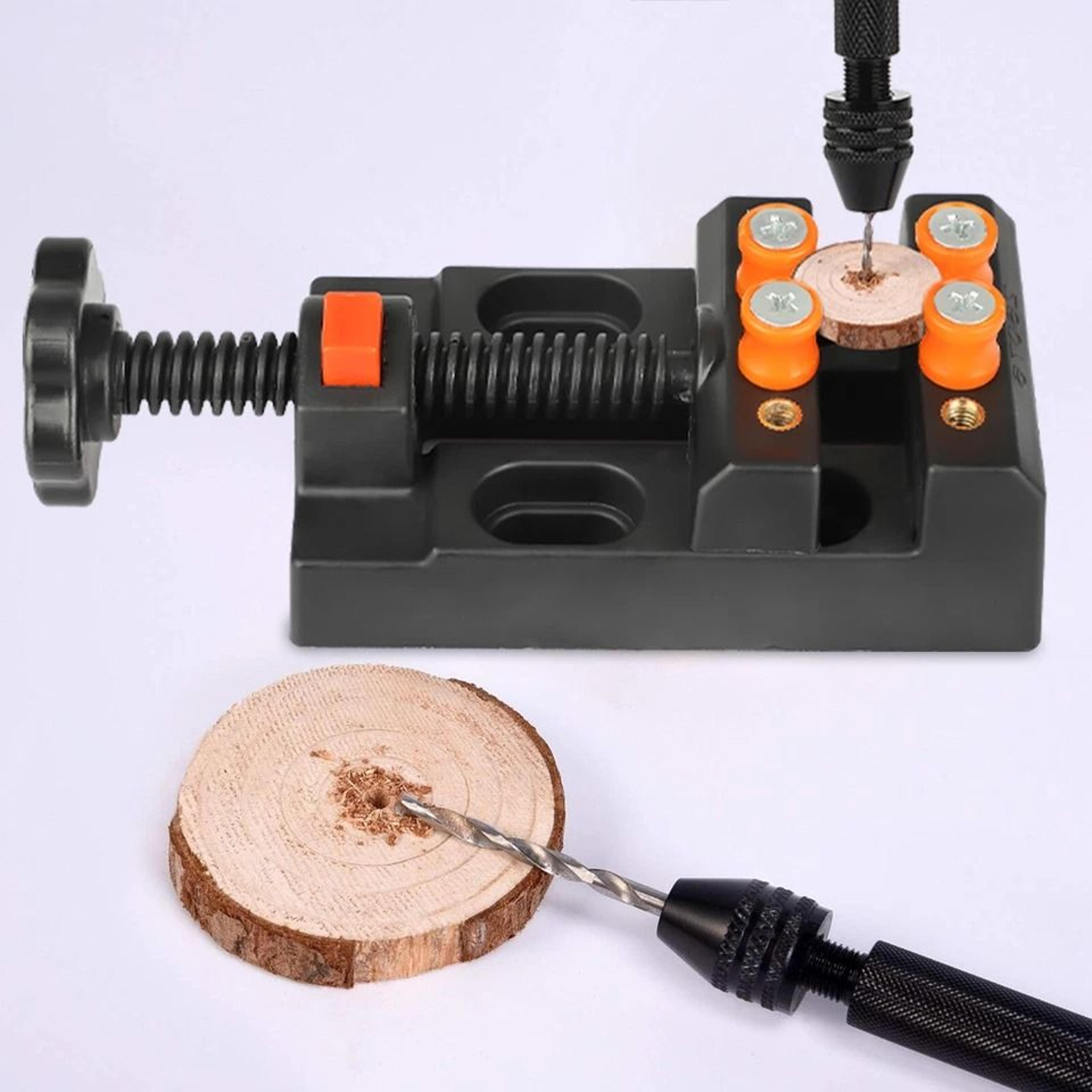 mini micro hand drill bits set with manual pin vise and keyless chuck for precise rotary work