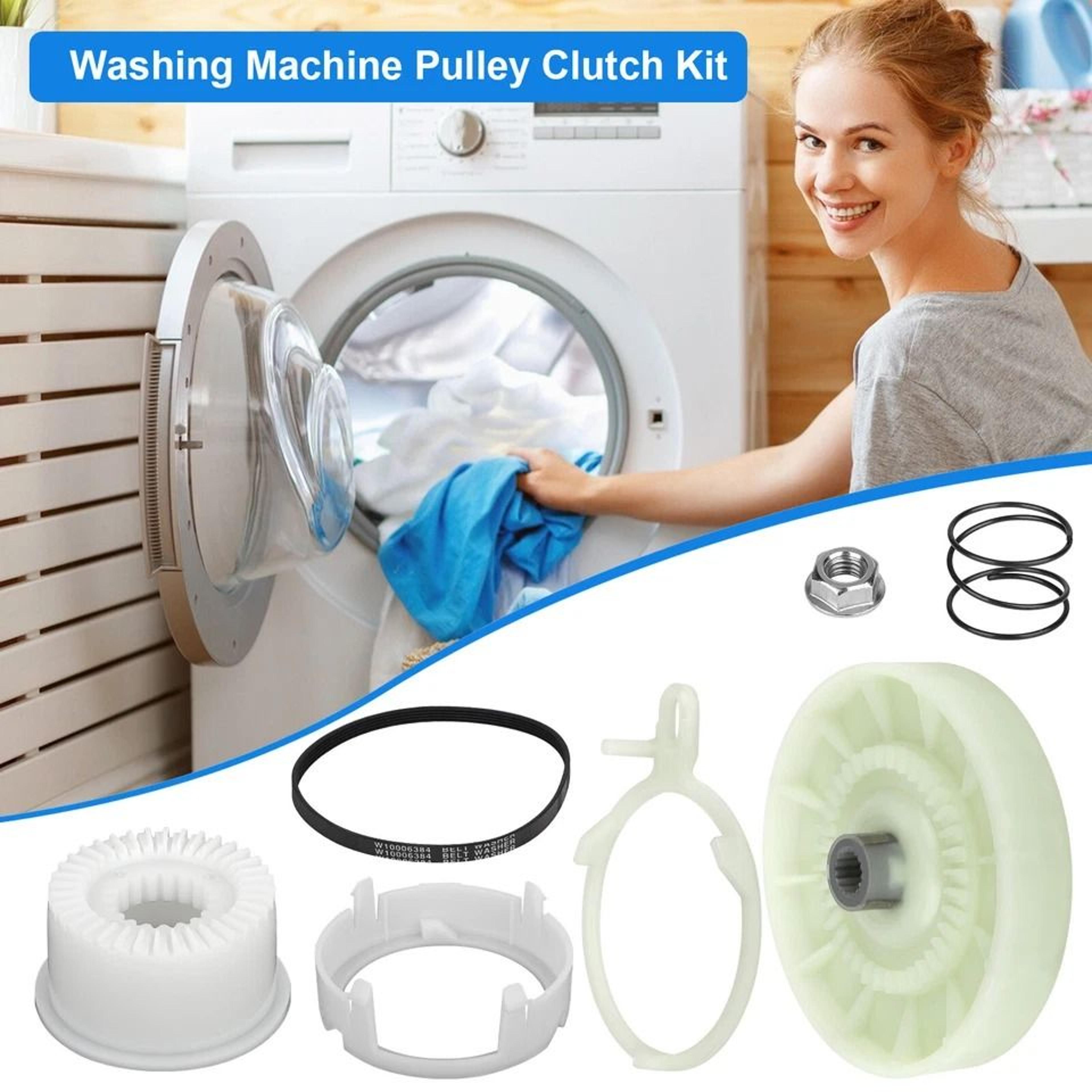 washer pulley clutch kit & drive belt for whirlpool reliable washer repair kit