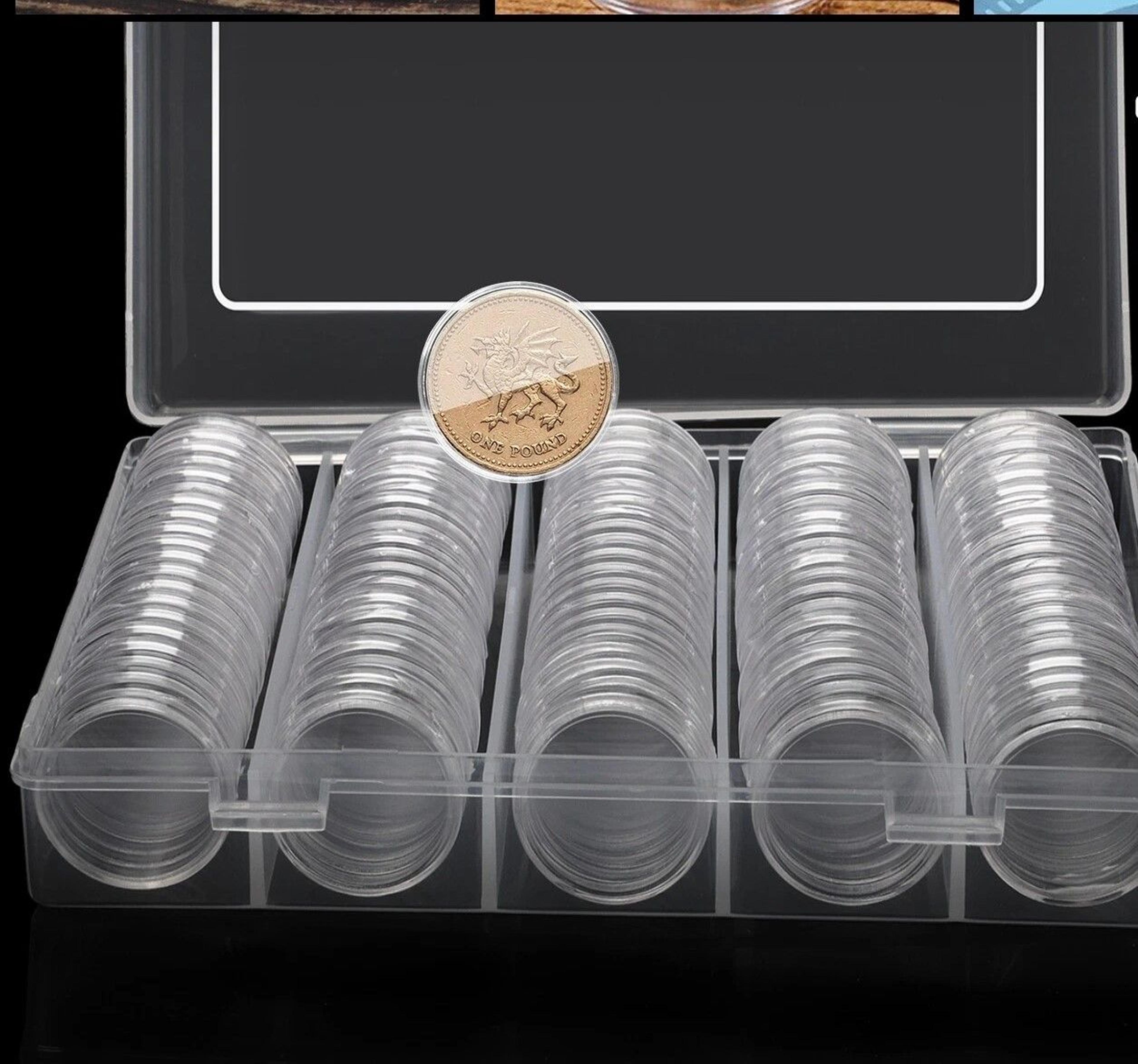 clear coin holder capsules for quarters durable capsules for coin collection