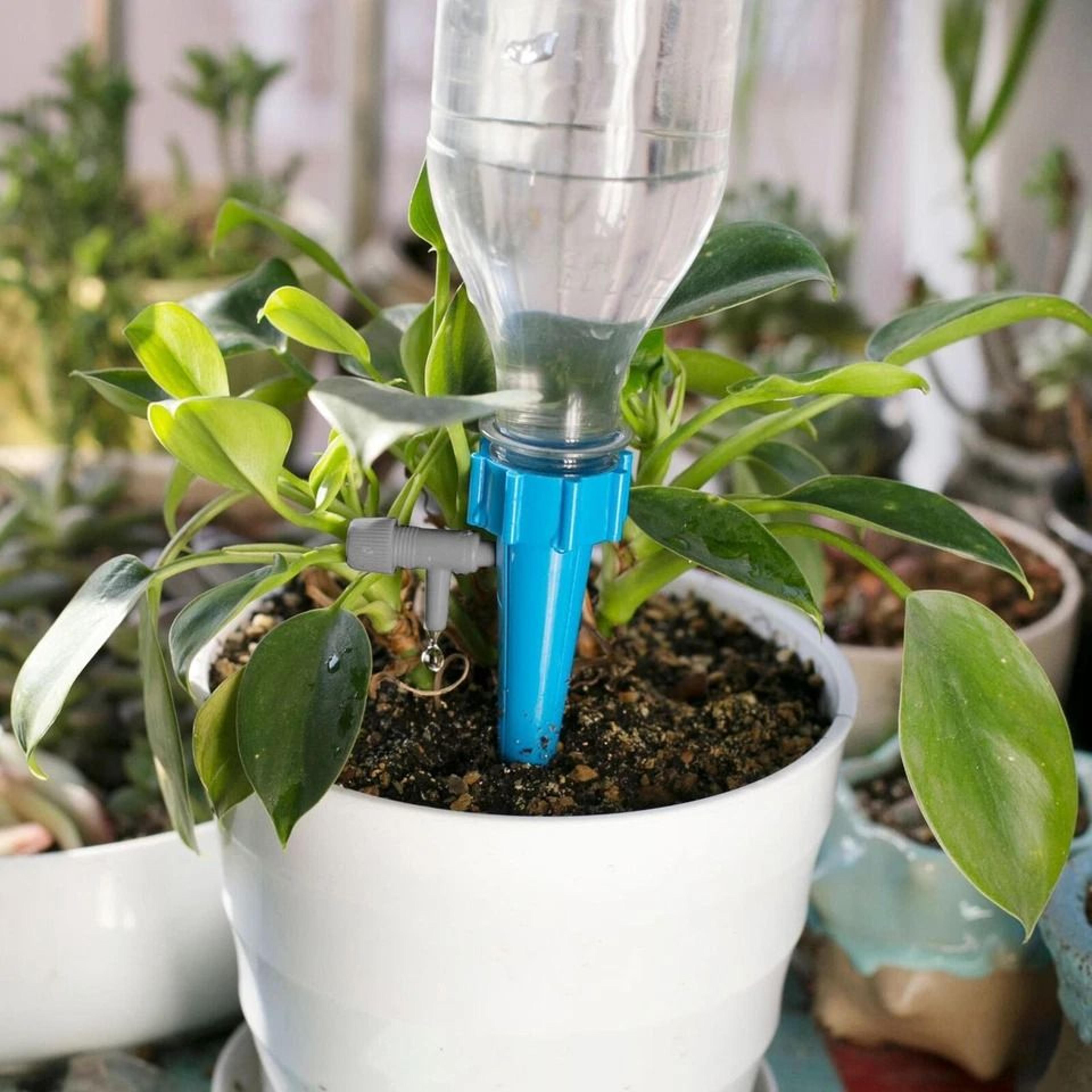 self-watering spikes for plants automatic irrigation drip system with adjustable valve for garden & potted plants