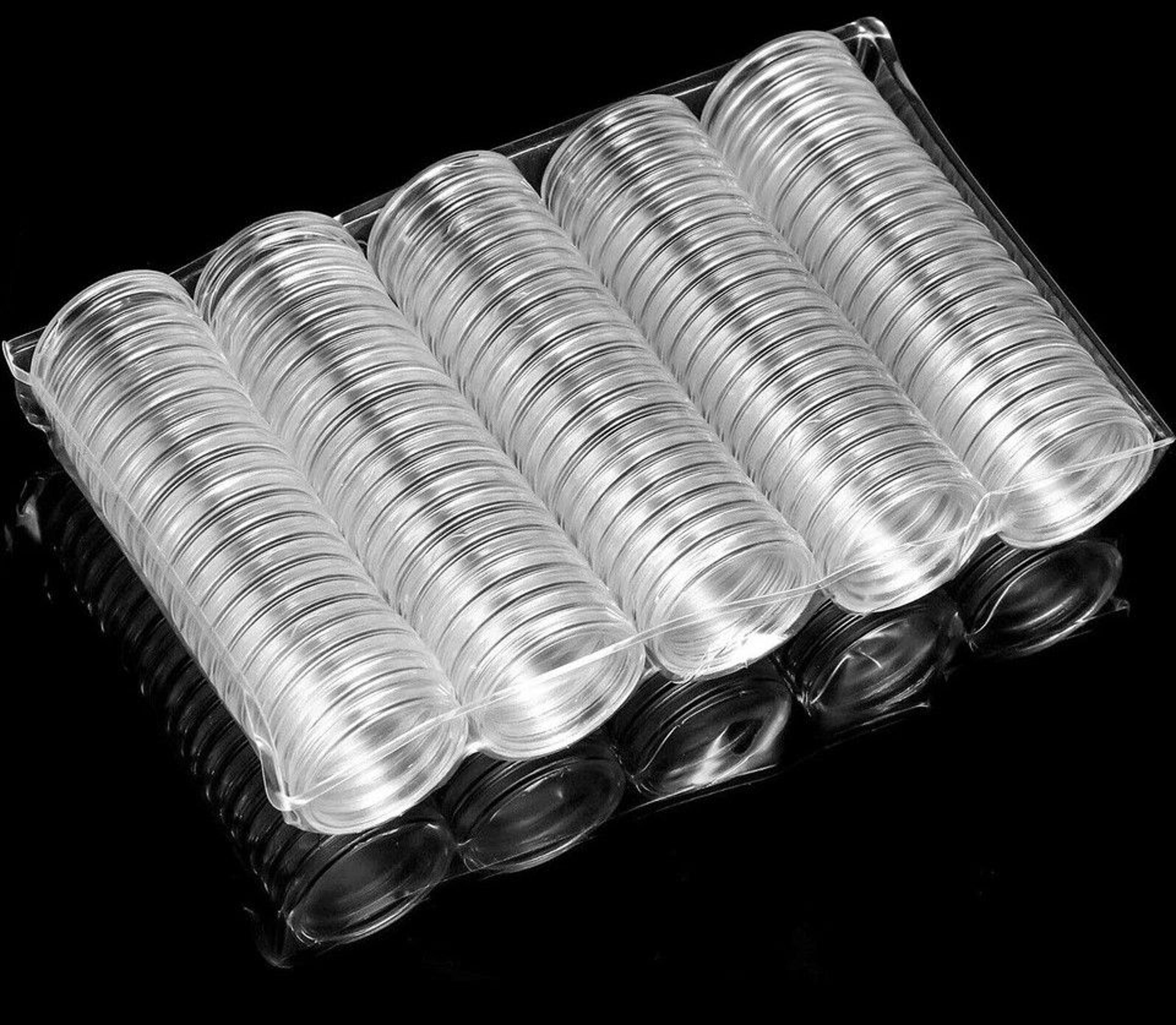 clear coin capsules display storage case for us jfk half dollar coins