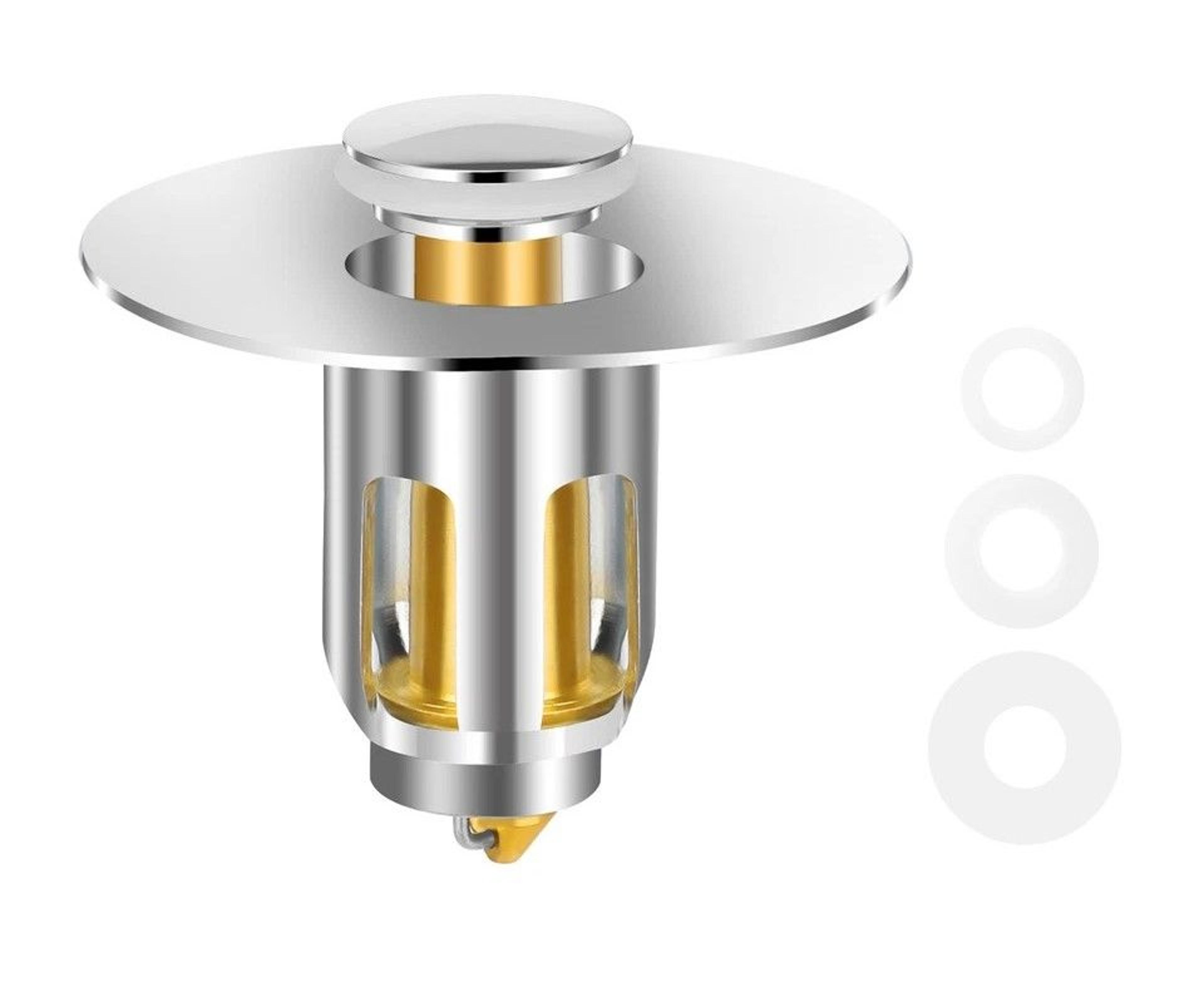 universal pop-up drain stopper for bathroom sink anti-blocking, easy-install, stainless steel