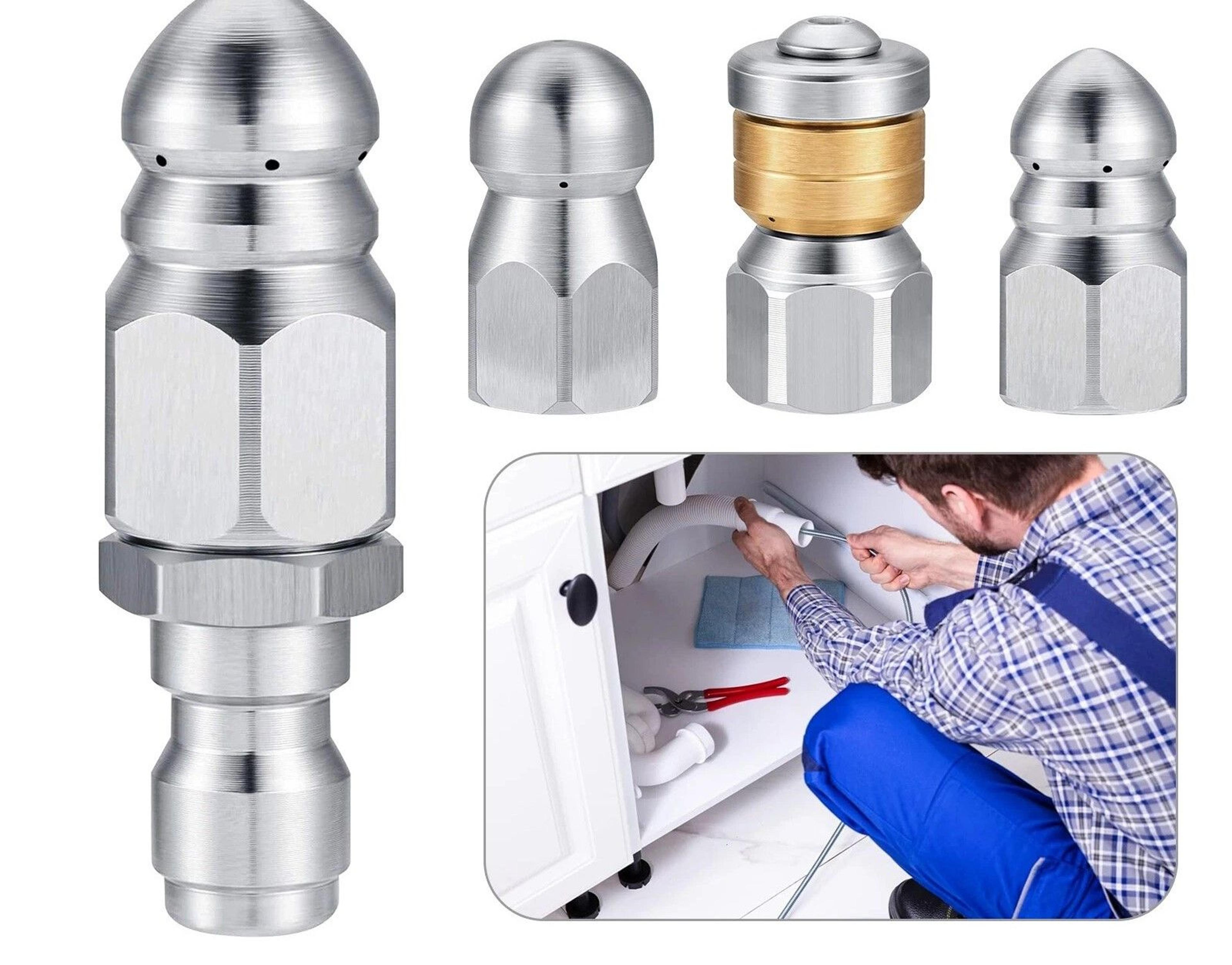 pressure washer sewer jetter nozzles high-pressure drain cleaning hose nozzle set