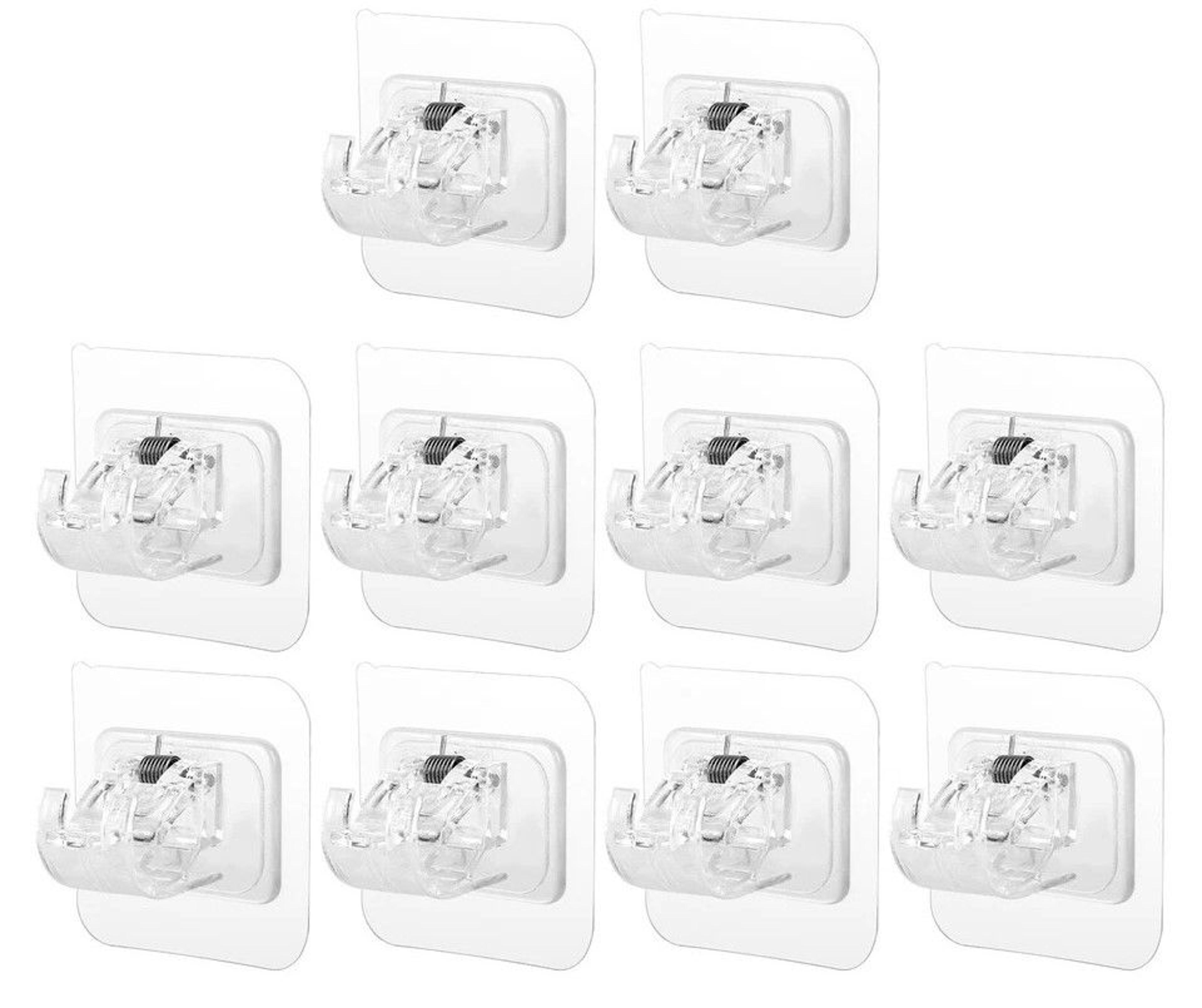 adjustable nail-free self-adhesive curtain rod clip hooks
