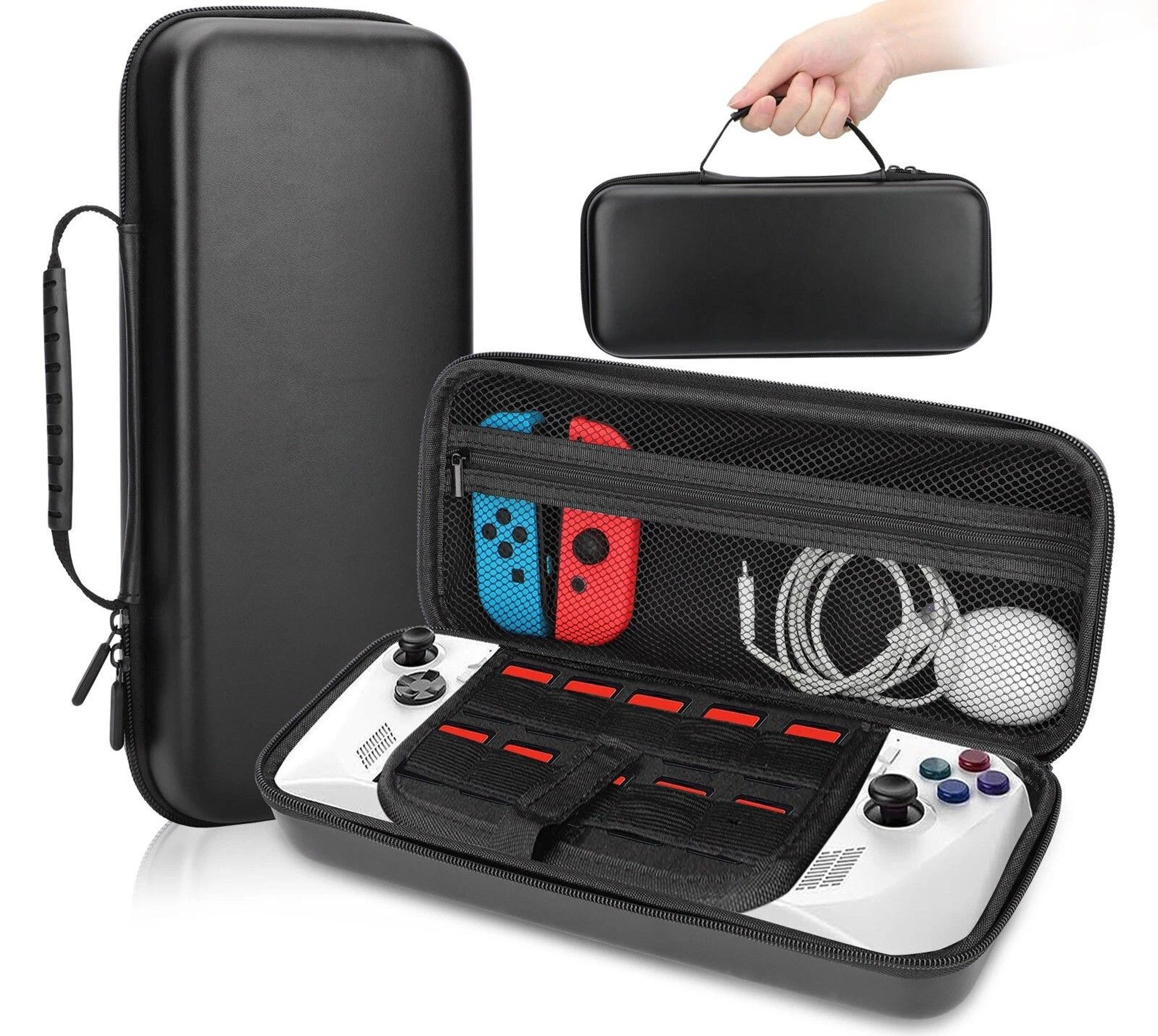 portable carrying case for asus rog ally shockproof travel bag with large capacity & waterproof protection