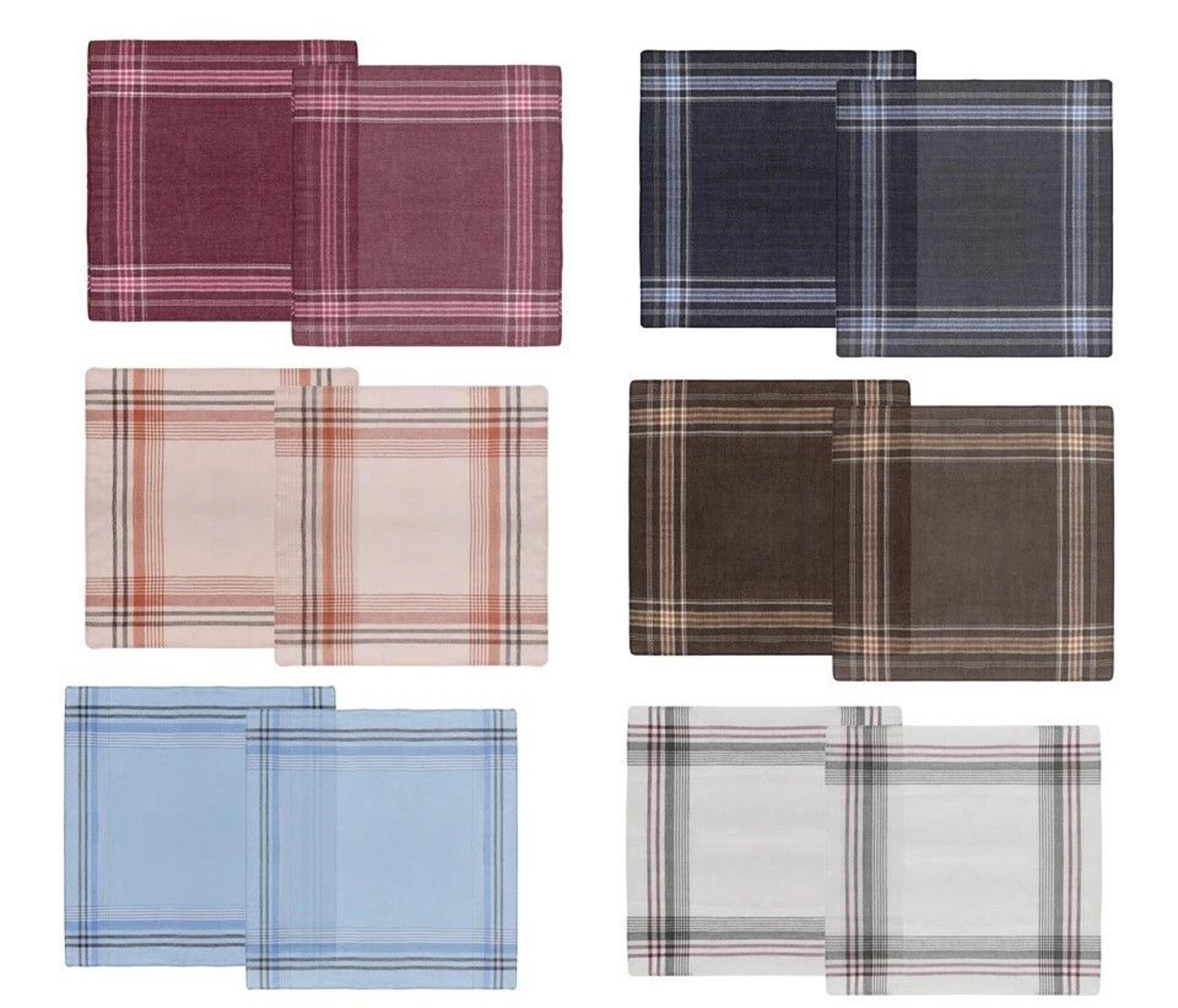 plaid cotton handkerchief set soft, absorbent, classic pocket squares