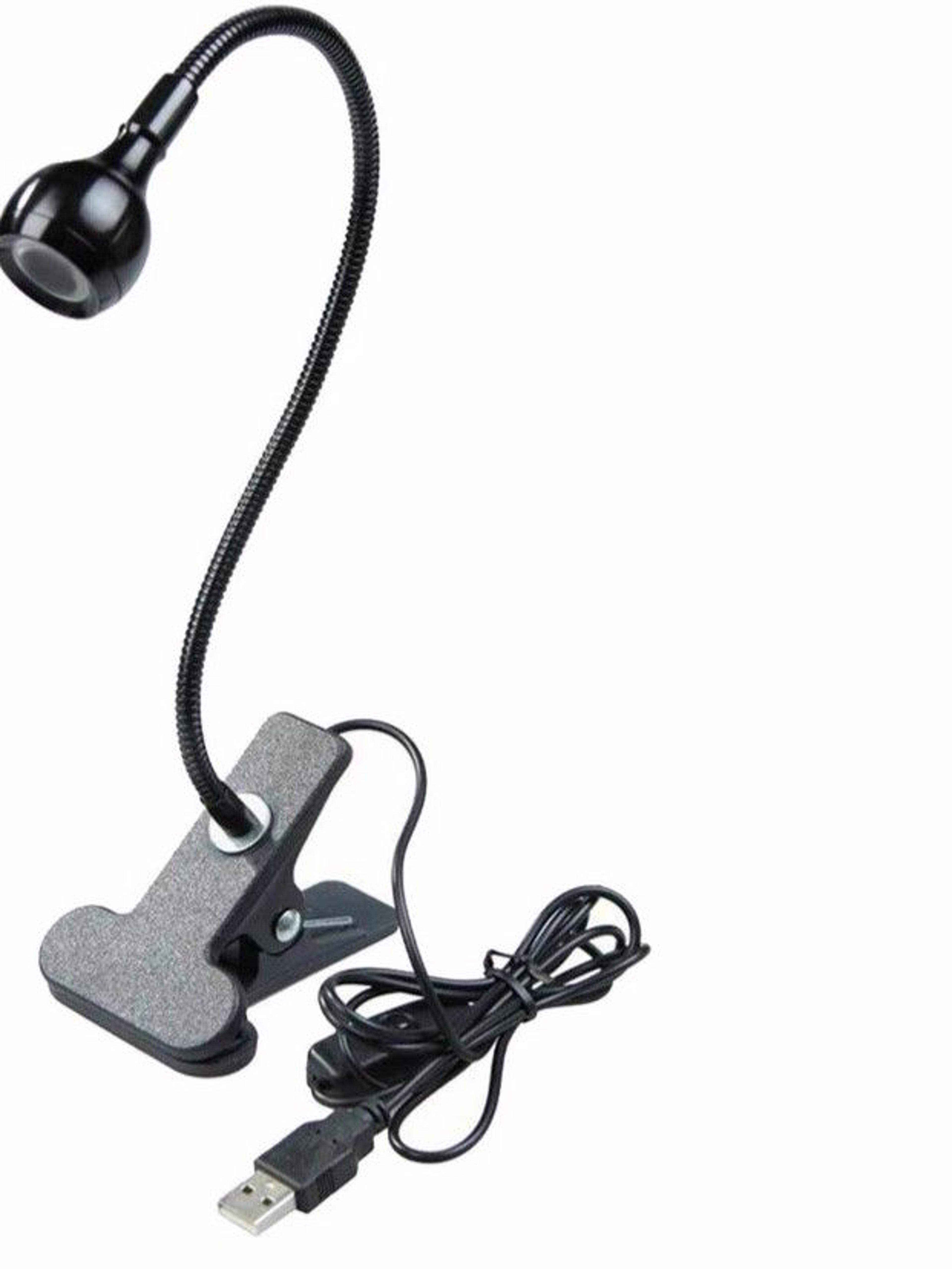 usb led reading light flexible clip-on lamp for books, desks, and laptops eye protection, adjustable, usb-powered
