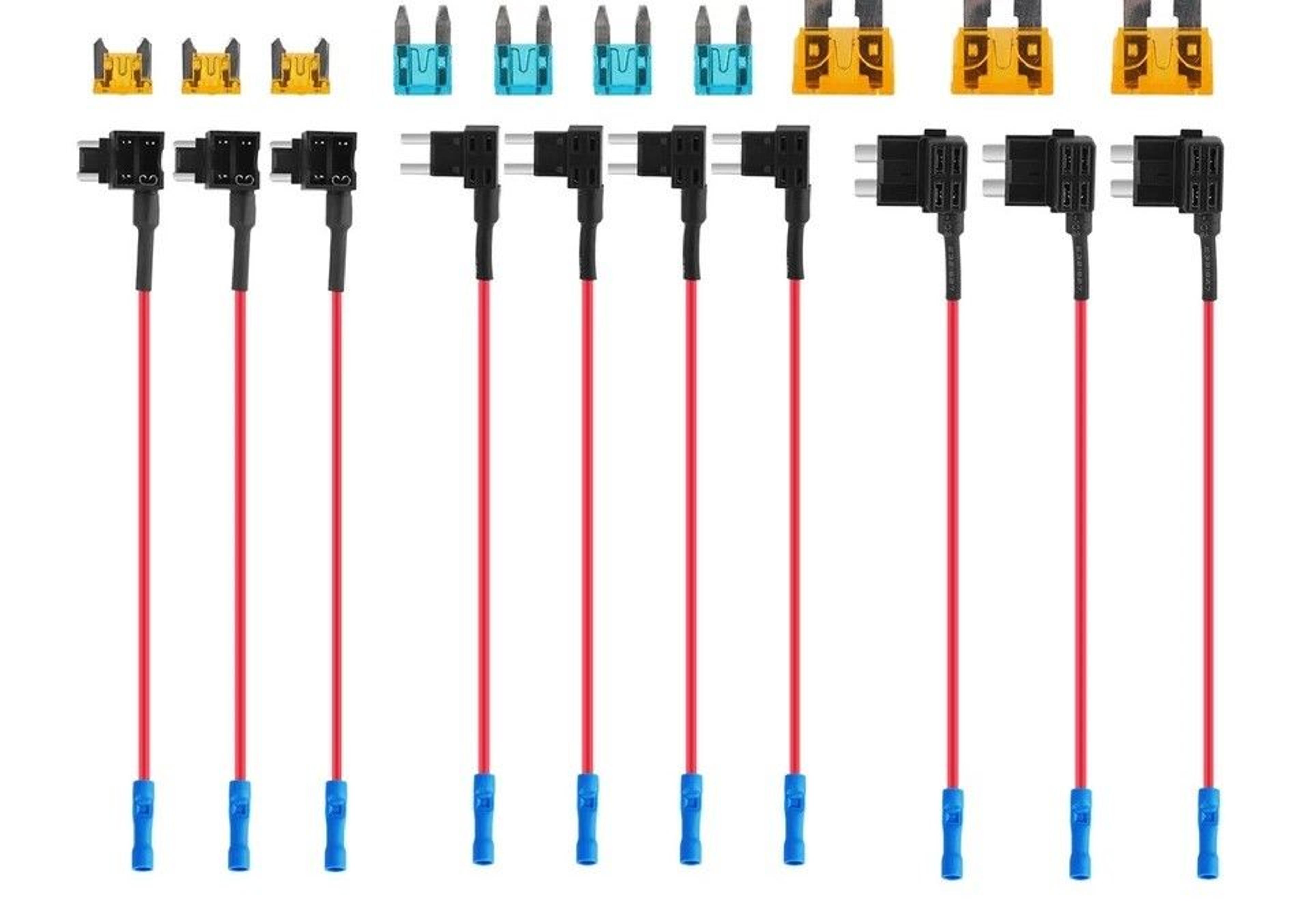 add-a-circuit fuse adapter kit standard & mini blade fuse holders for car
