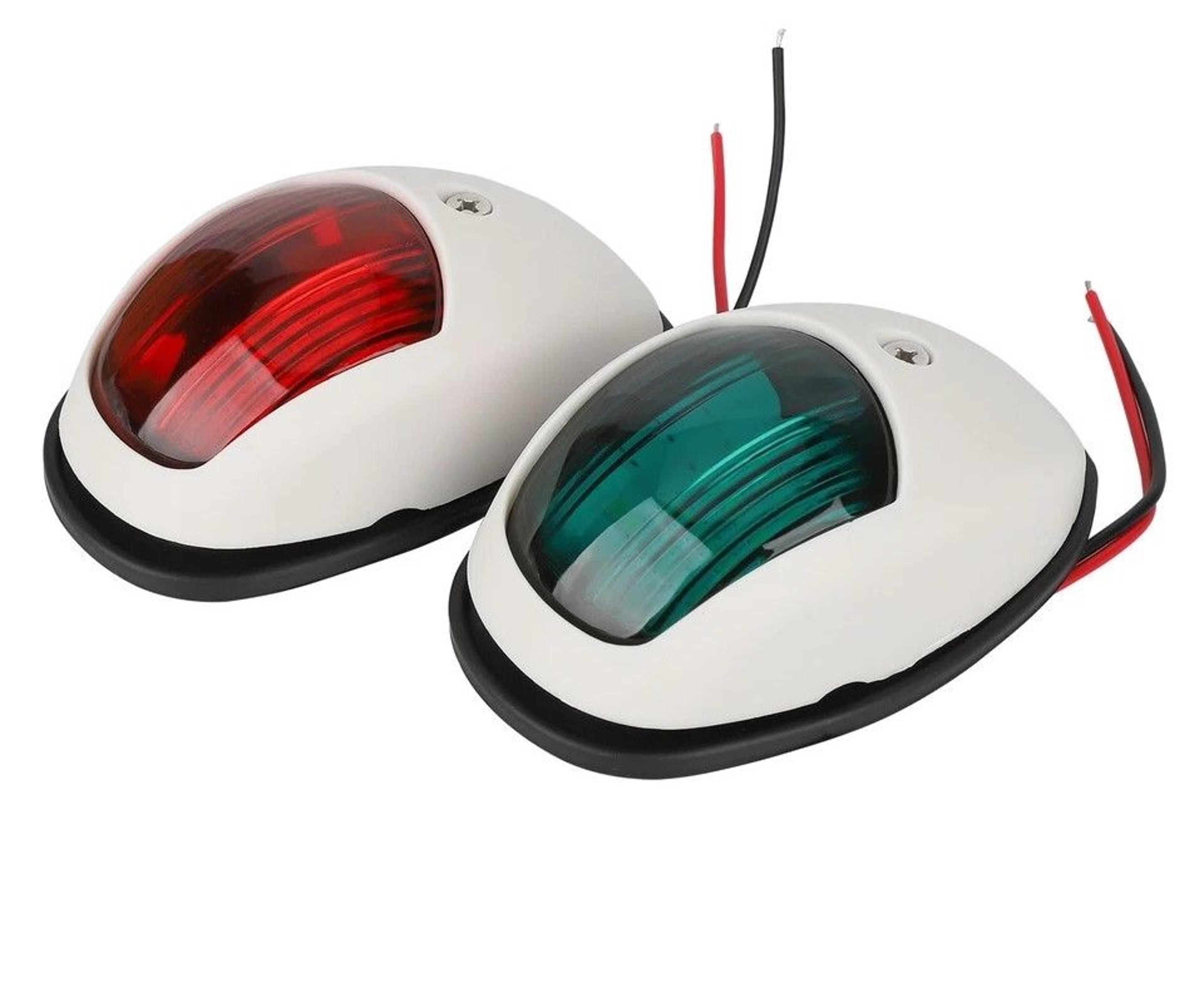 red & green led boat navigation lights waterproof marine bow lamp for pontoon & speed boats