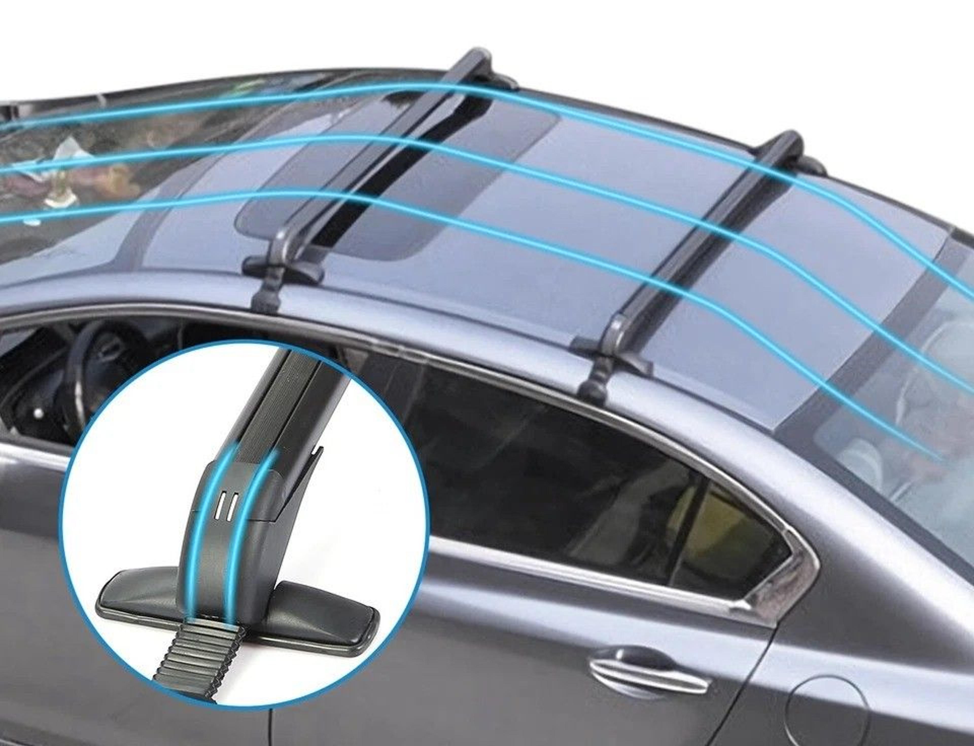 universal car roof rack cross bar aluminum luggage carrier with anti-theft lock
