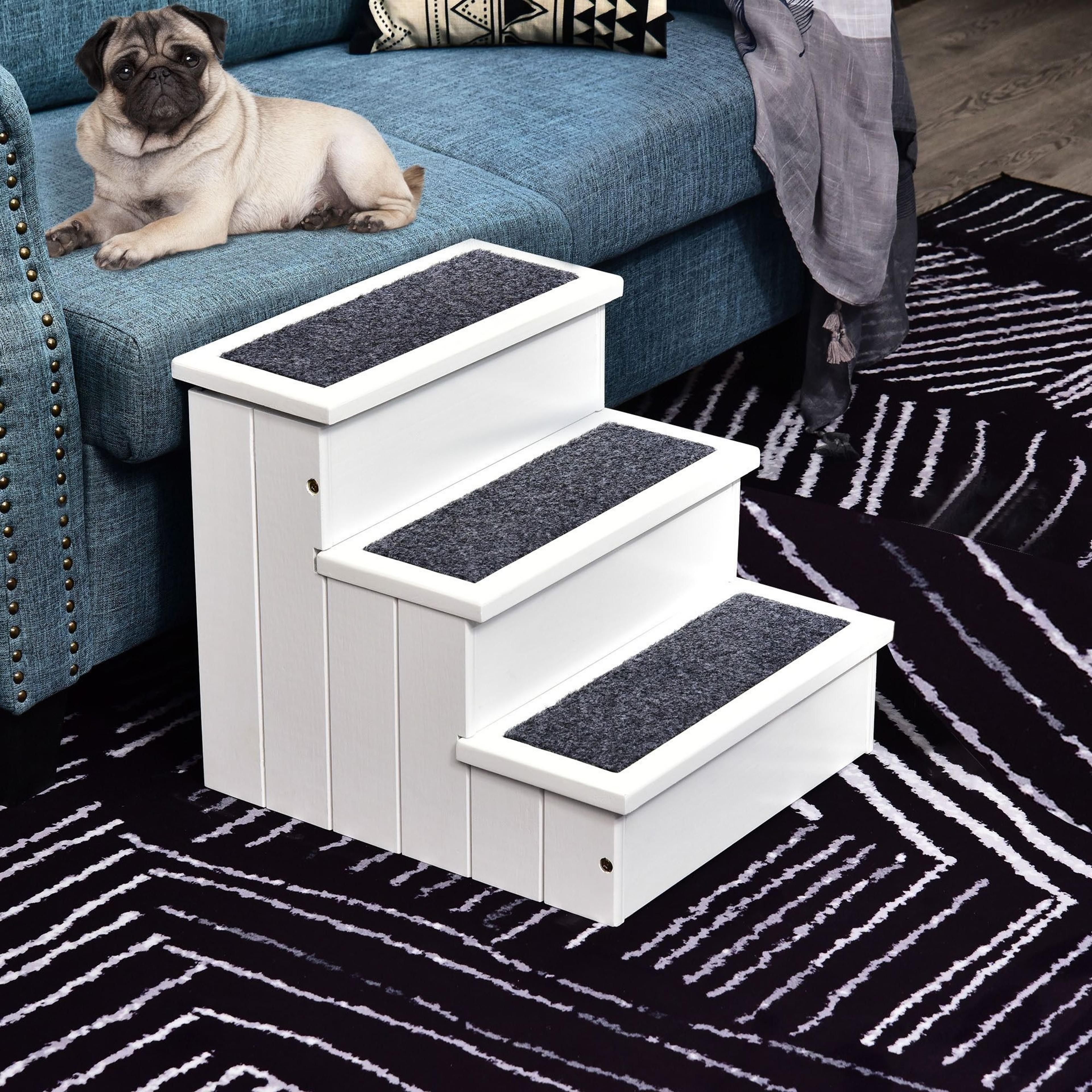 carpet non-slip pet stairs ramp for cats & small dogs durable & safe for mobility assistance