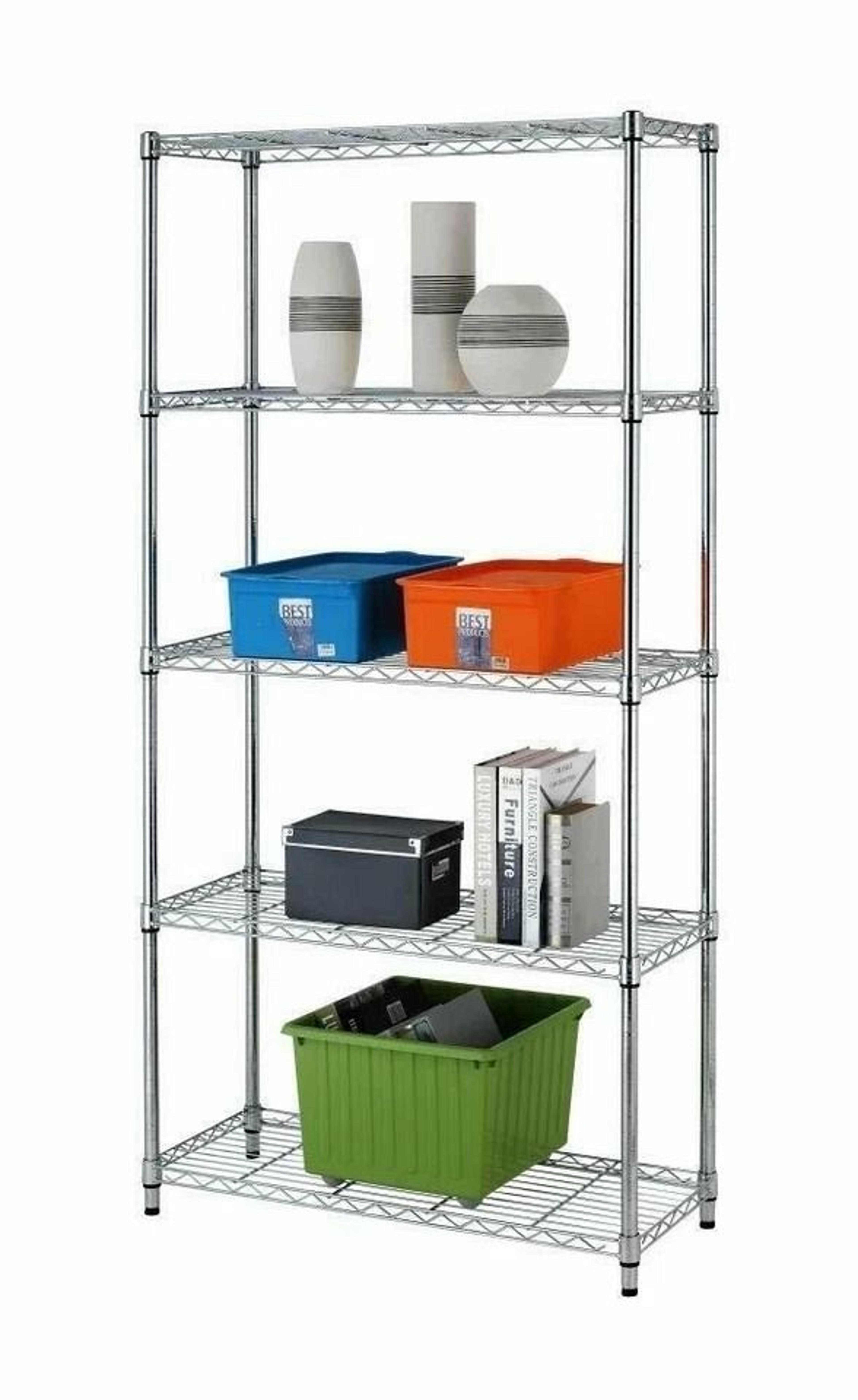 wire shelving rack adjustable shelf storage unit for home & commercial use