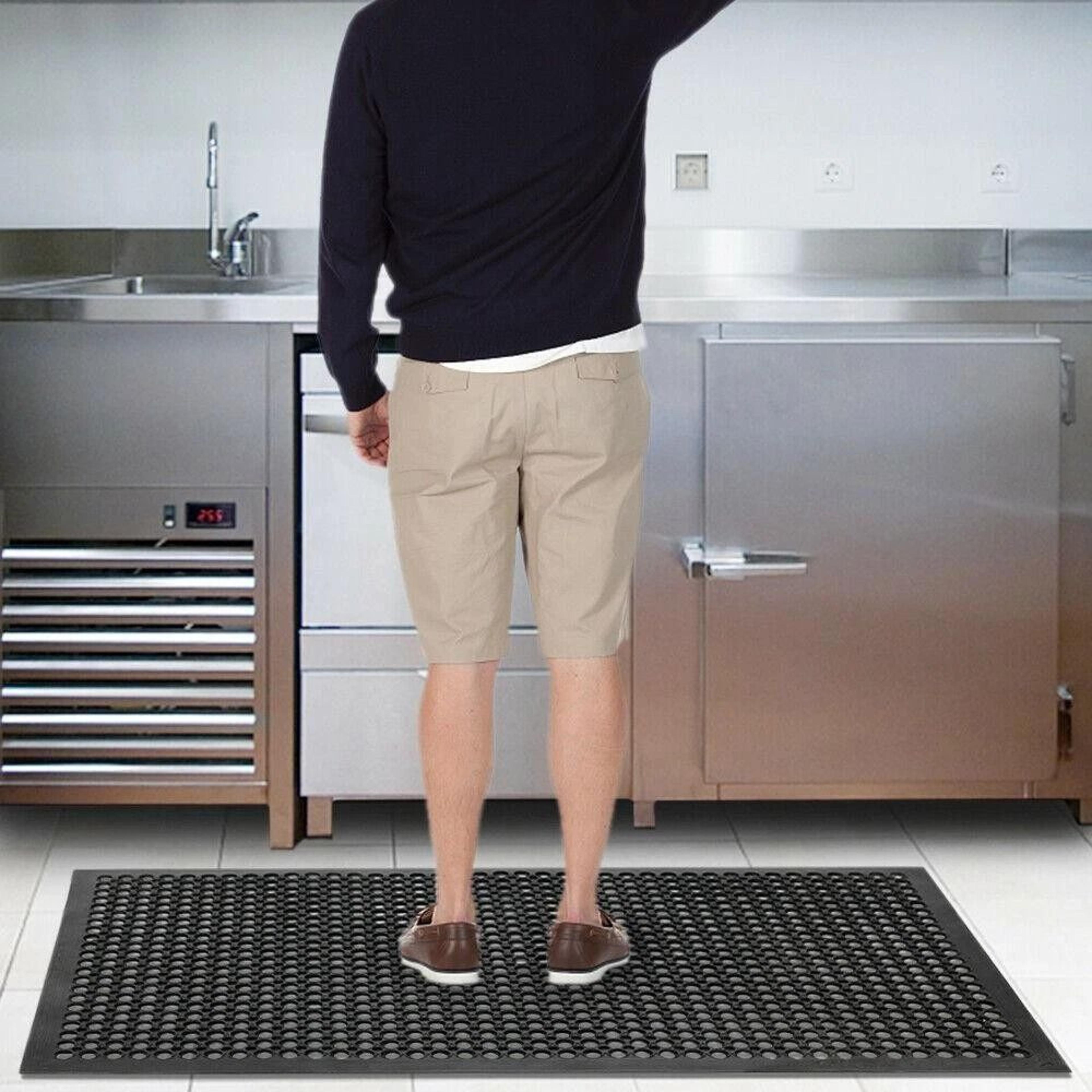 commercial anti-fatigue floor mat for kitchen & restaurant non-slip, durable, easy-clean