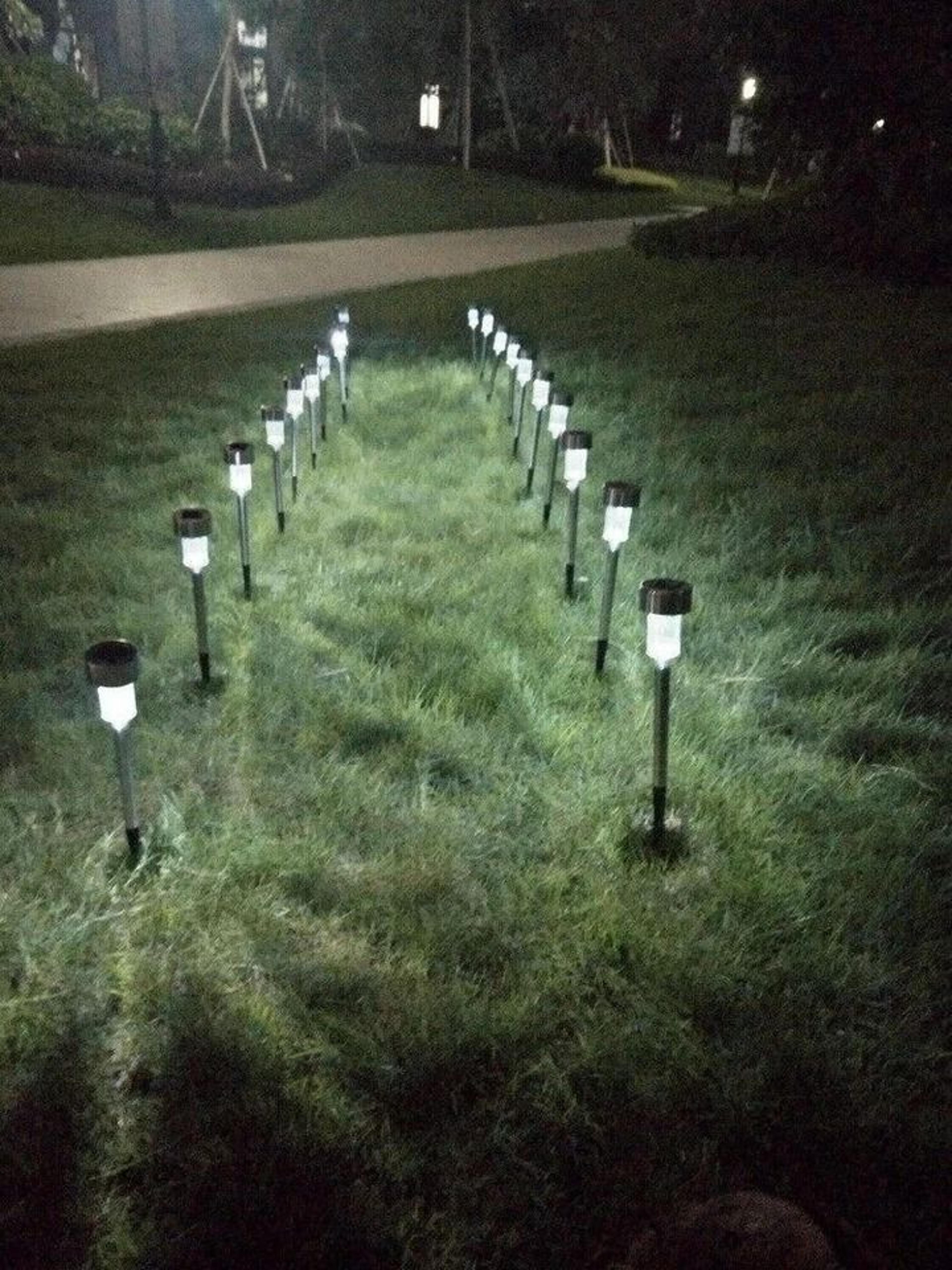 stainless steel solar led garden pathway lights eco-friendly outdoor lighting for walkway & landscape