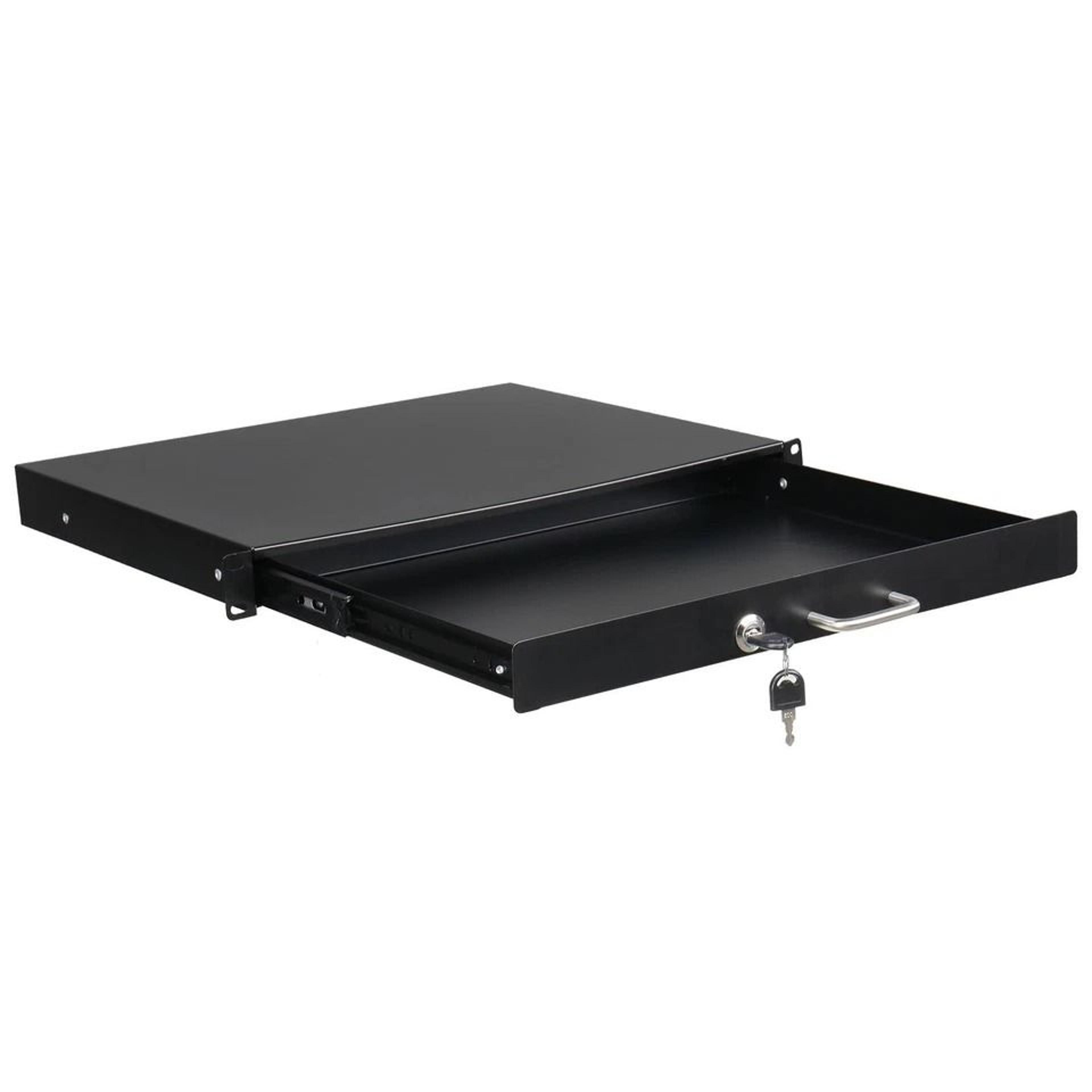 steel rack mount dj drawer cabinet lockable with key for secure equipment storage