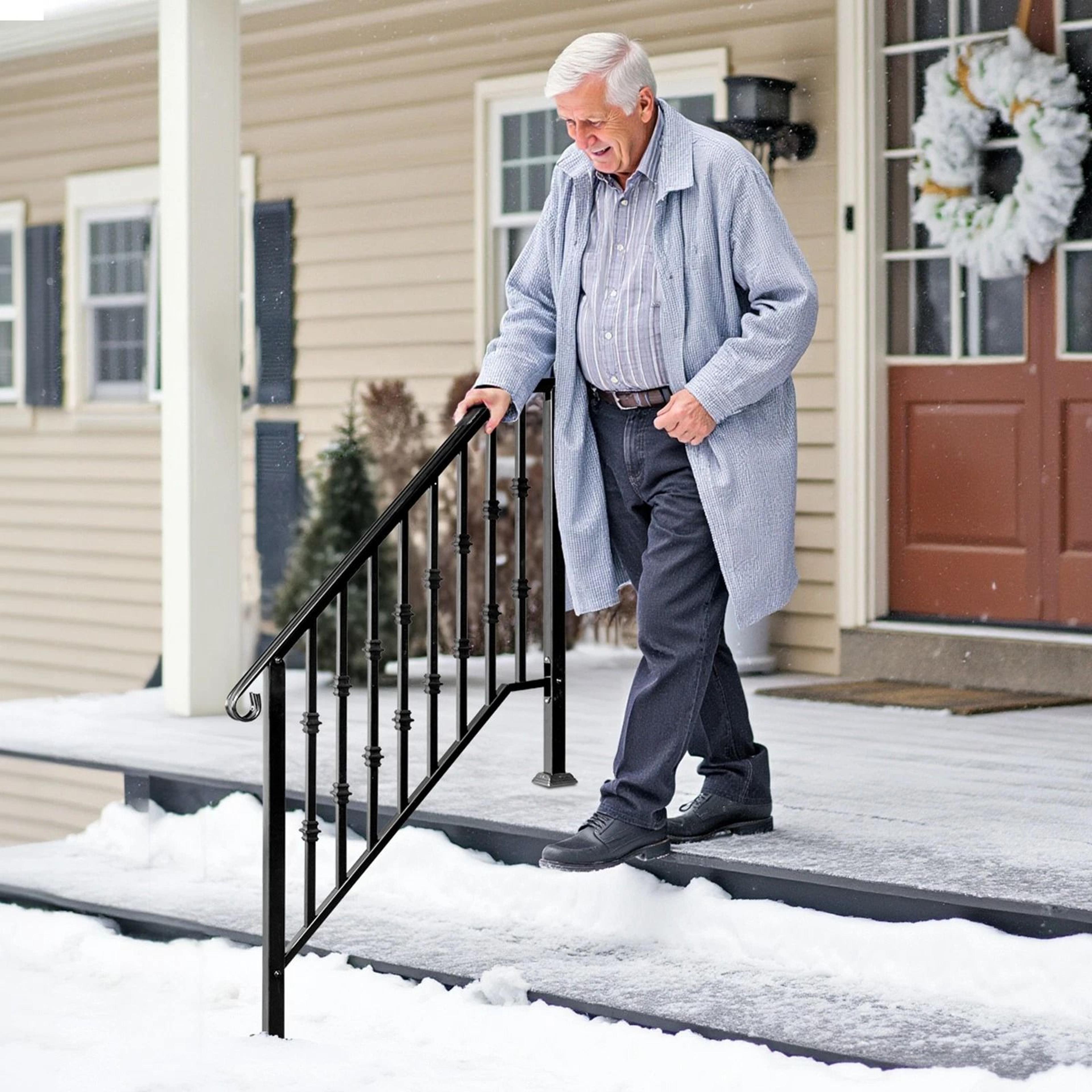 iron handrail for durable outdoor stair railing for garden & safety