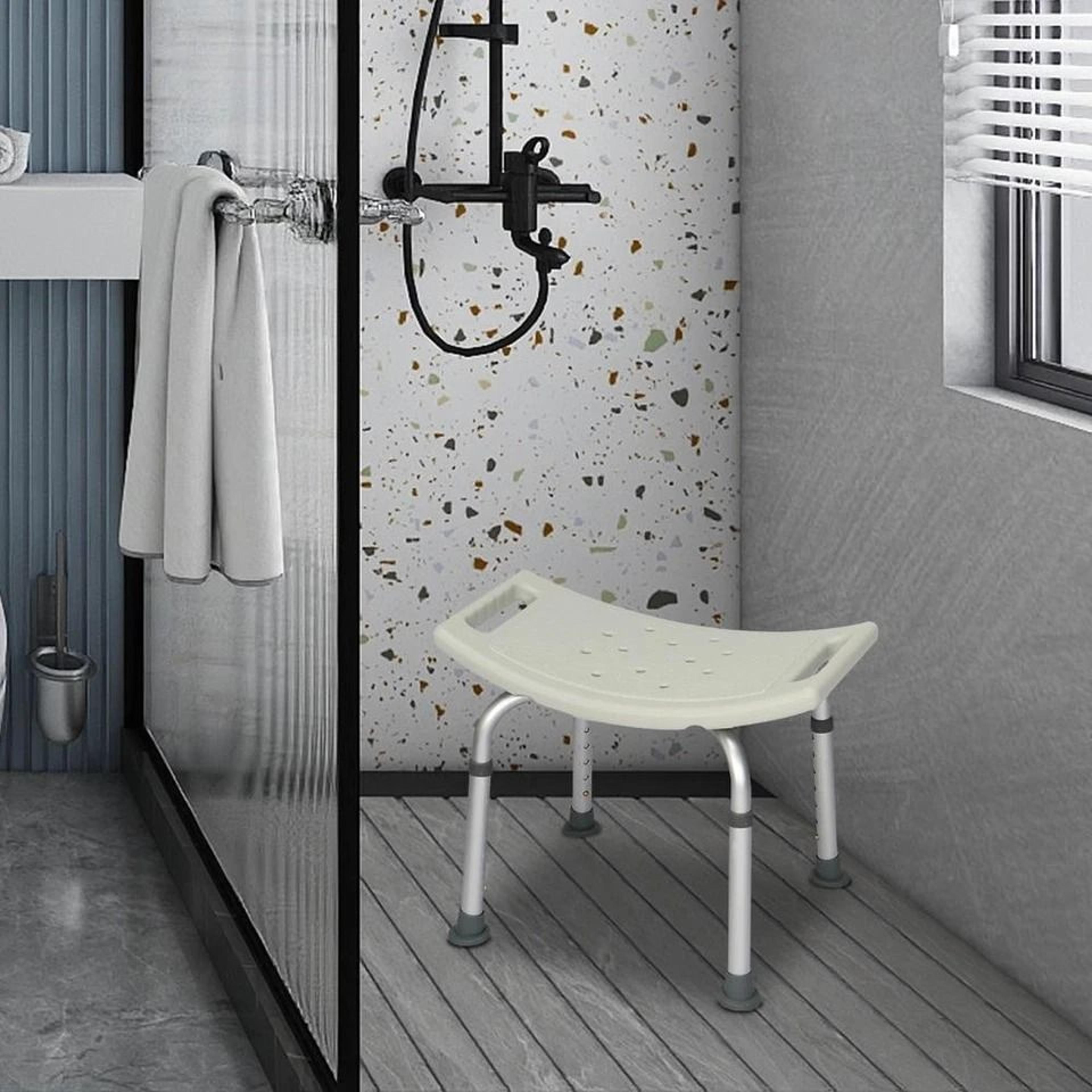 heavy duty adjustable bath chair shower bench stool for elderly with height settings