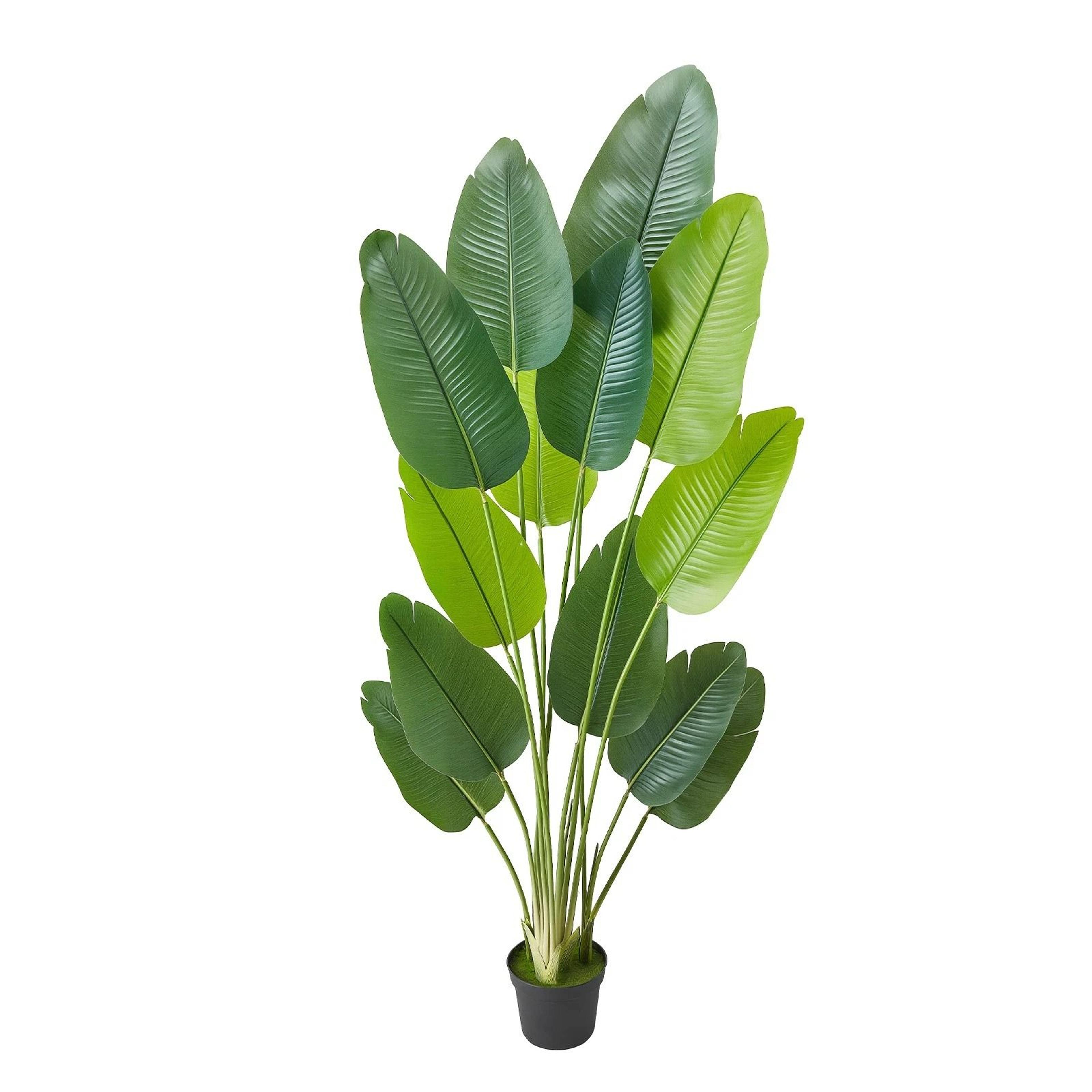 artificial birds of paradise tree with pot faux tropical plant for home decor