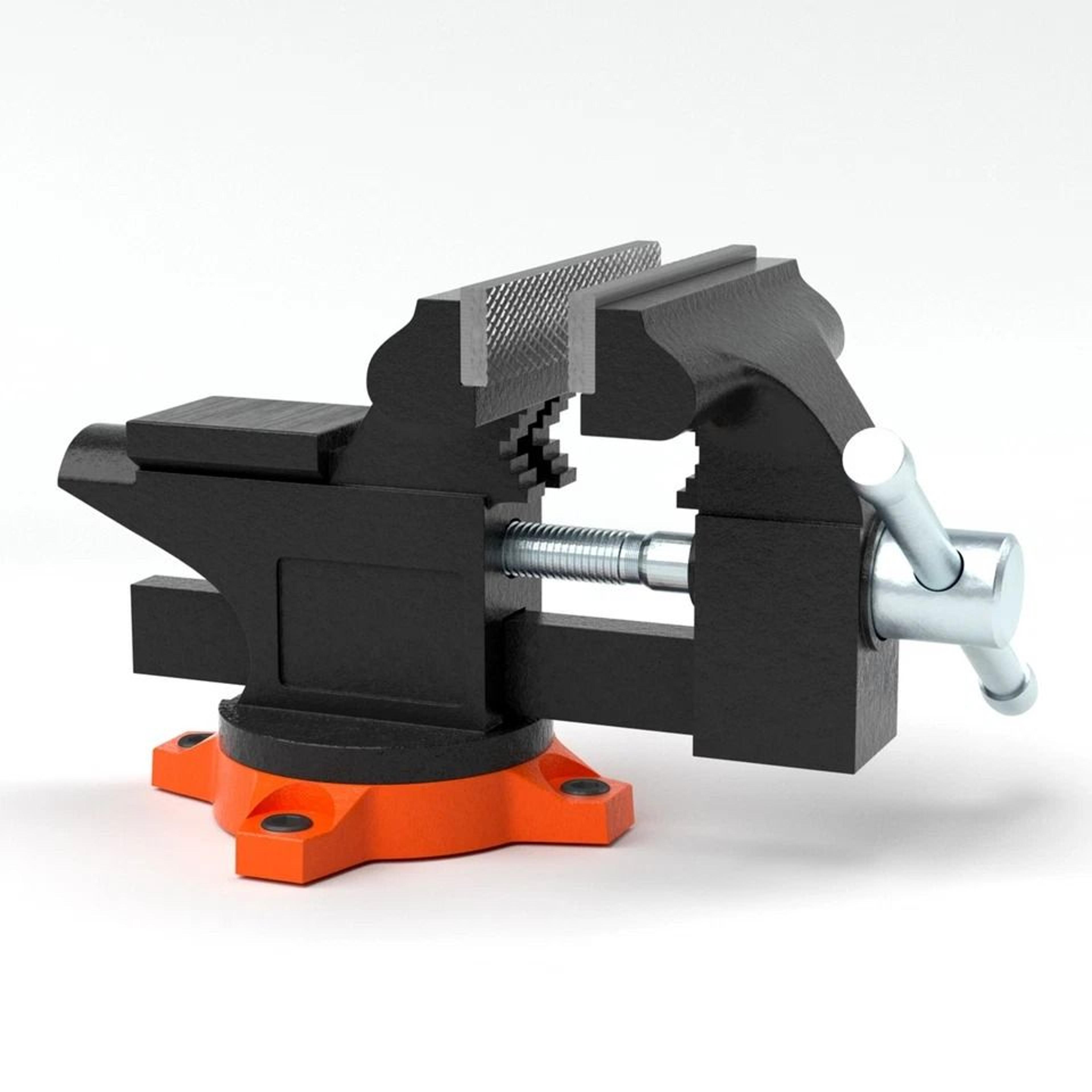 heavy duty bench vise with anvil swivel base for precision work