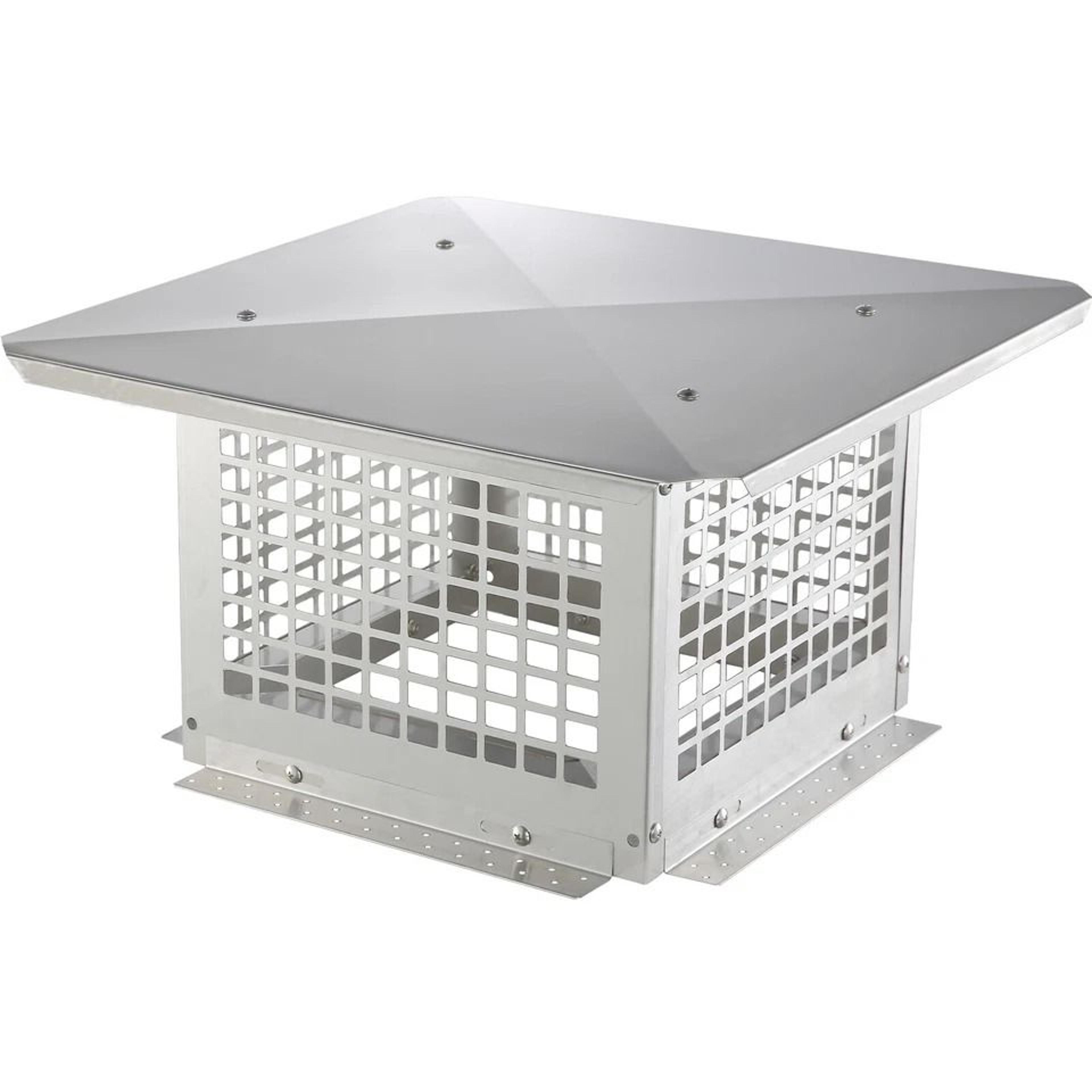 stainless steel chimney cap flue cover with mesh for fireplace protection