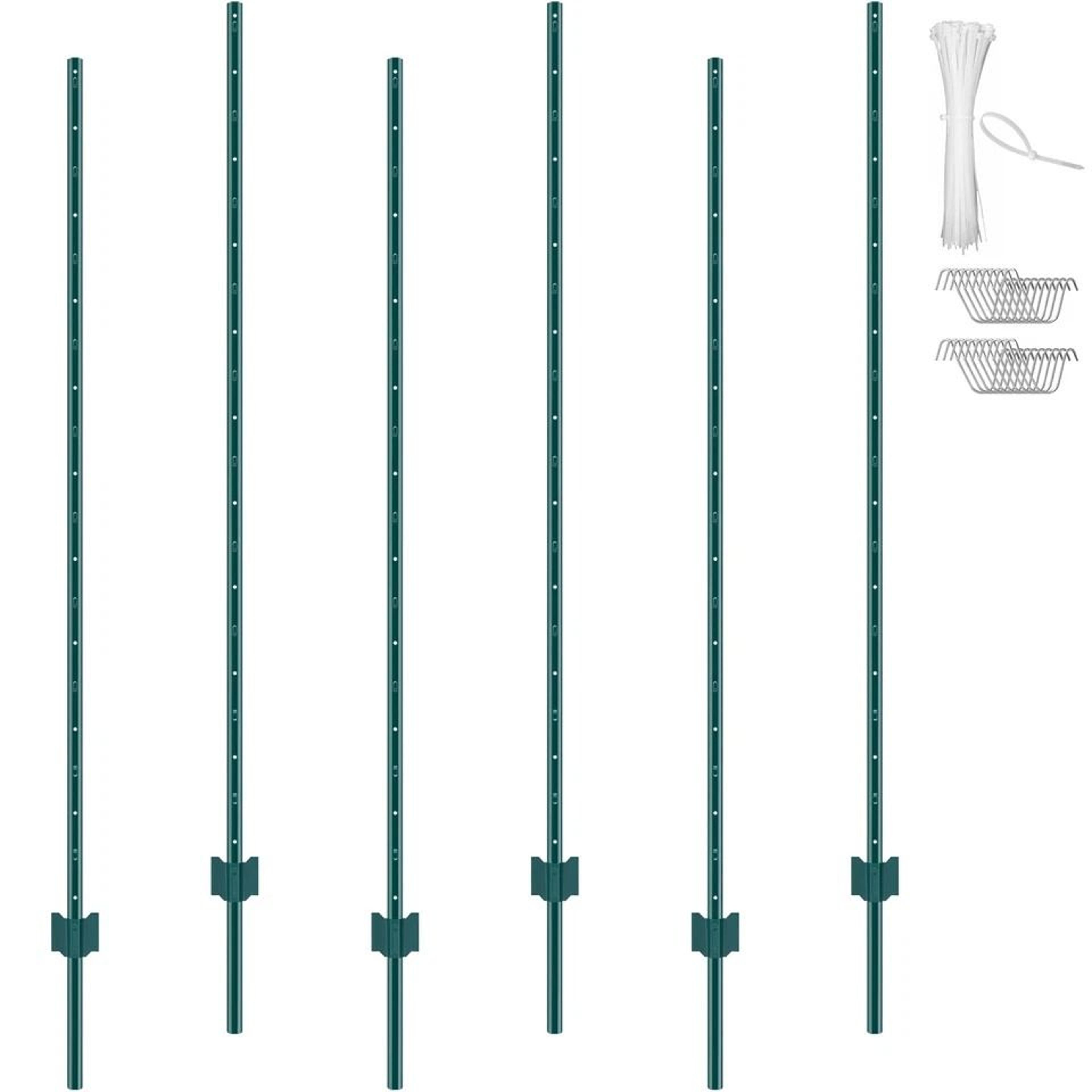heavy duty green metal t-post fence posts